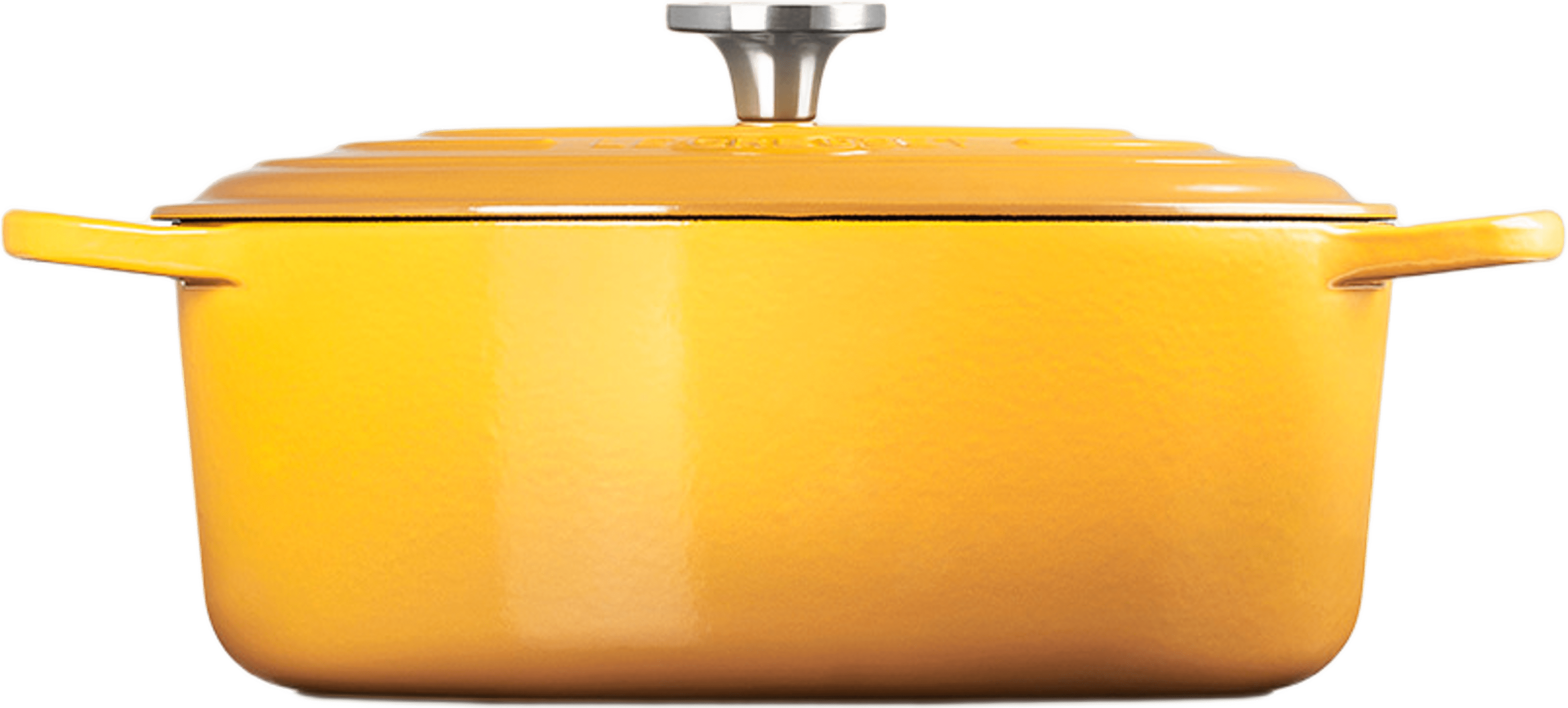 Signature gjutjärn oval gryta 31cm, från Le Creuset, i färgen Nectar. Klicka för att öppna bilden i stort format