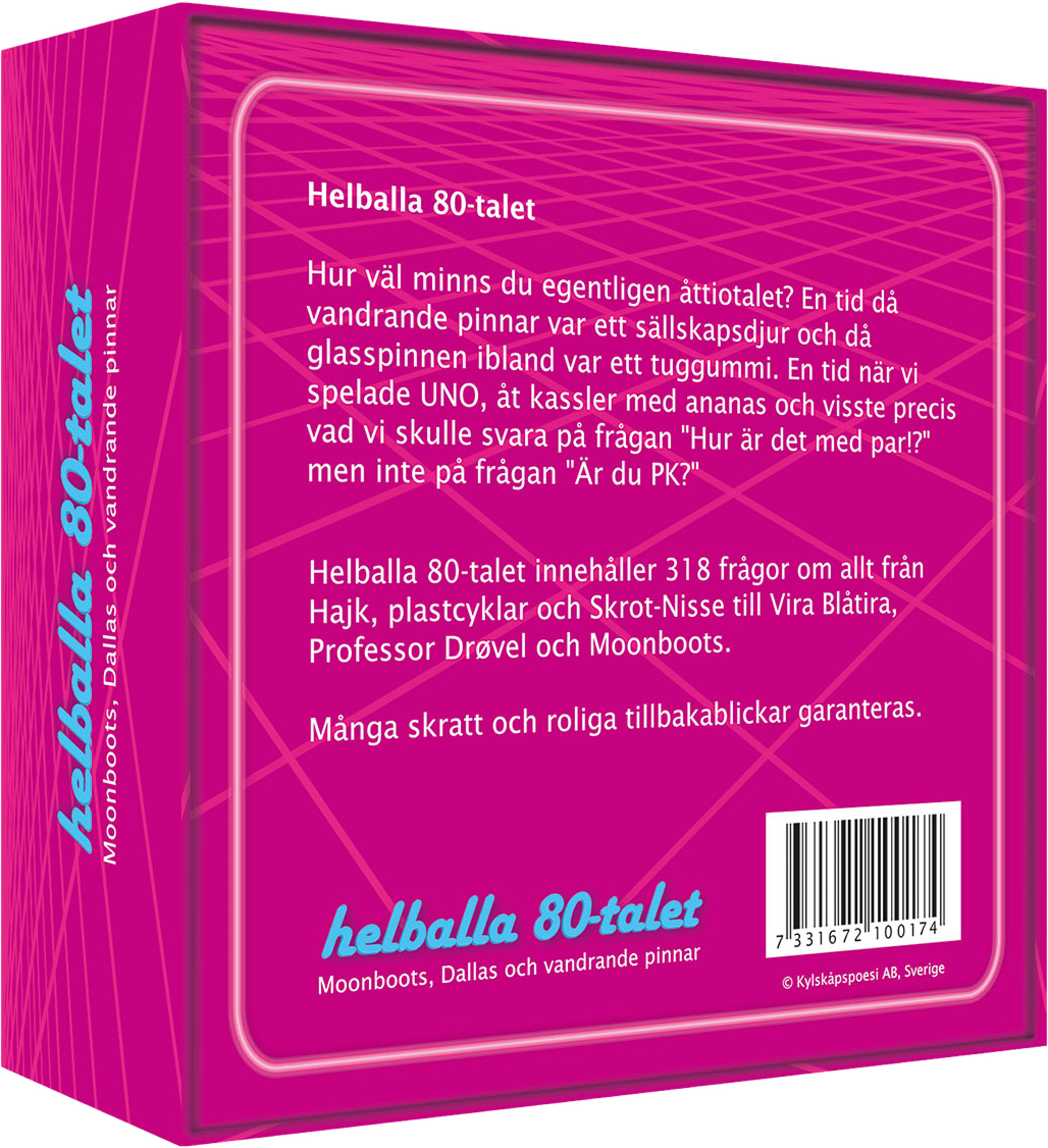 Helballa 80-talet, från KYLSKÅPSPOESI, i färgen Pink. Klicka för att öppna bilden i stort format