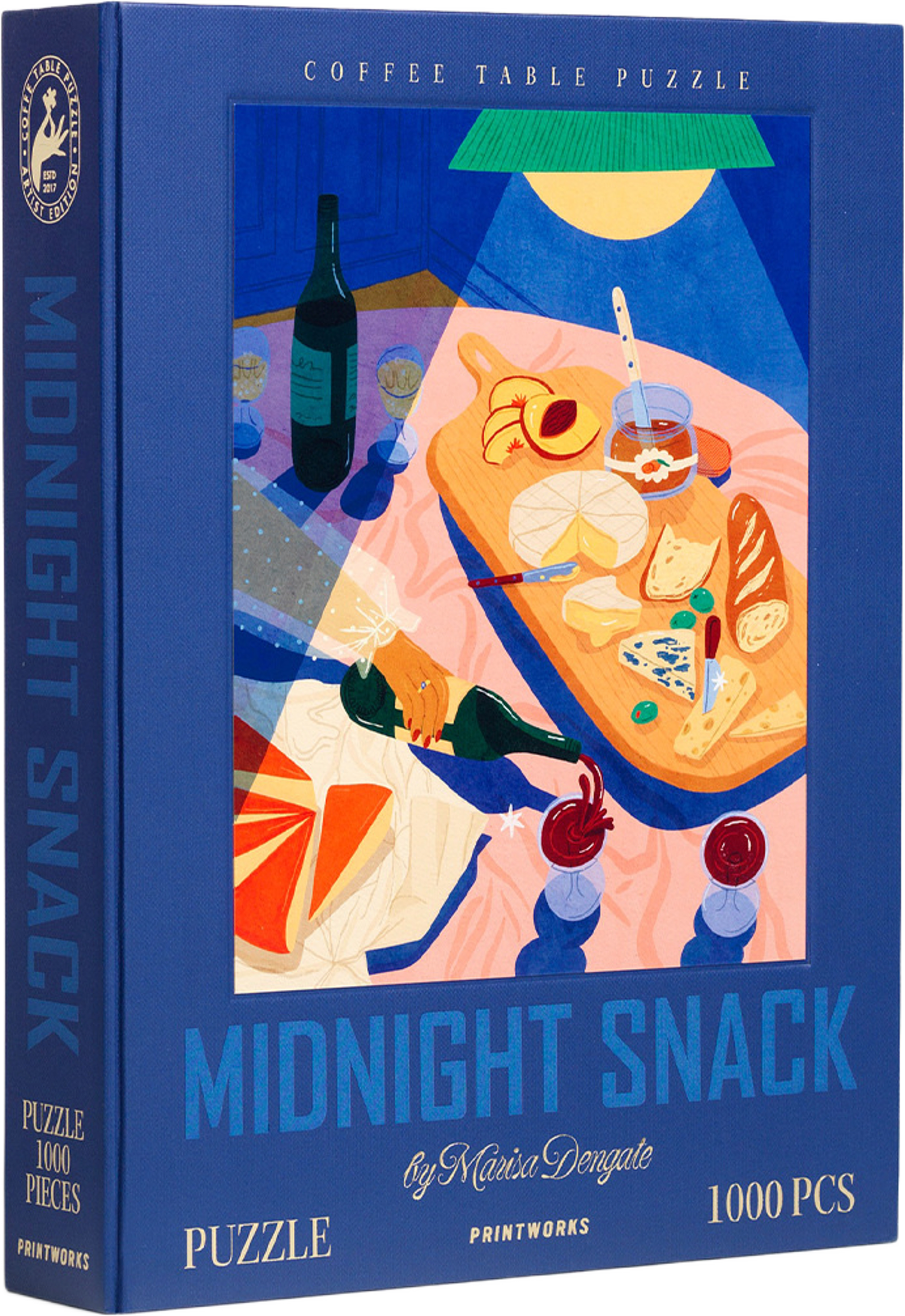 Pussel - Midnight Snack 1000 bitar, från Printworks, i färgen Blue. Klicka för att öppna bilden i stort format