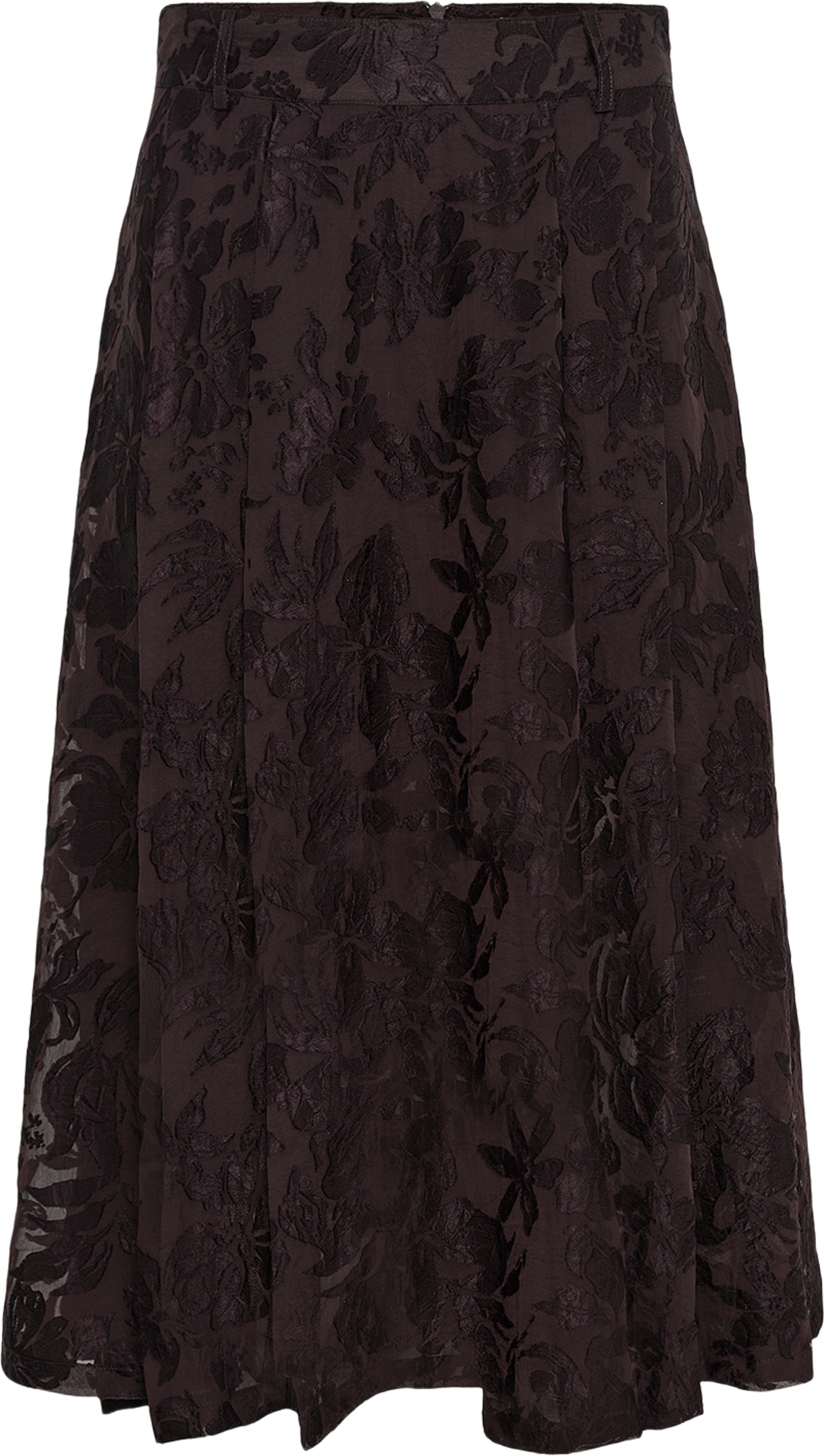 MWEnya Skirt, från My Essential Wardrobe, i färgen Chocolate Plum Burn Out. Klicka för att öppna bilden i stort format
