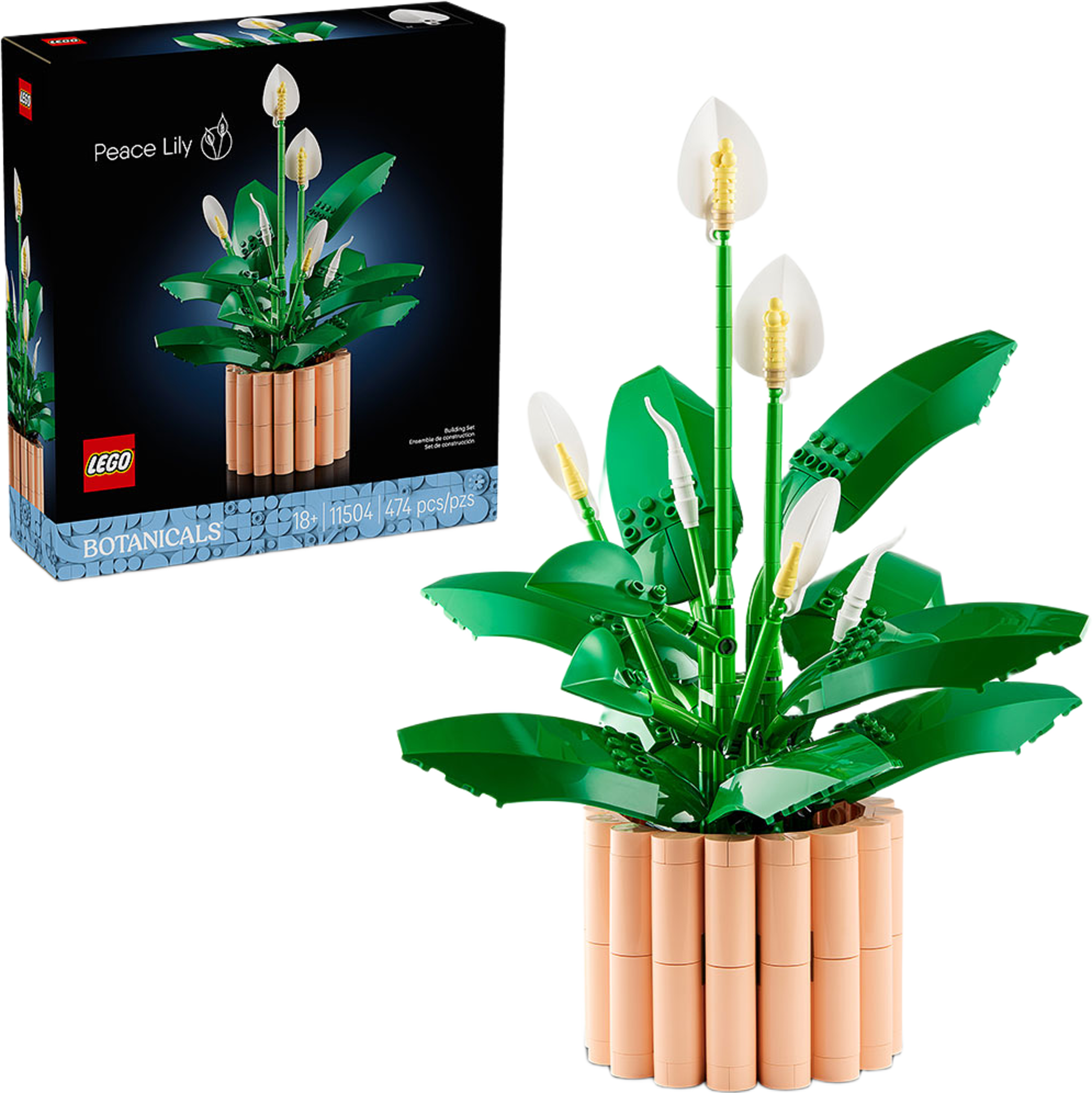 Botanicals Fredslilja 11504, från LEGO, i färgen Multi. Klicka för att öppna bilden i stort format