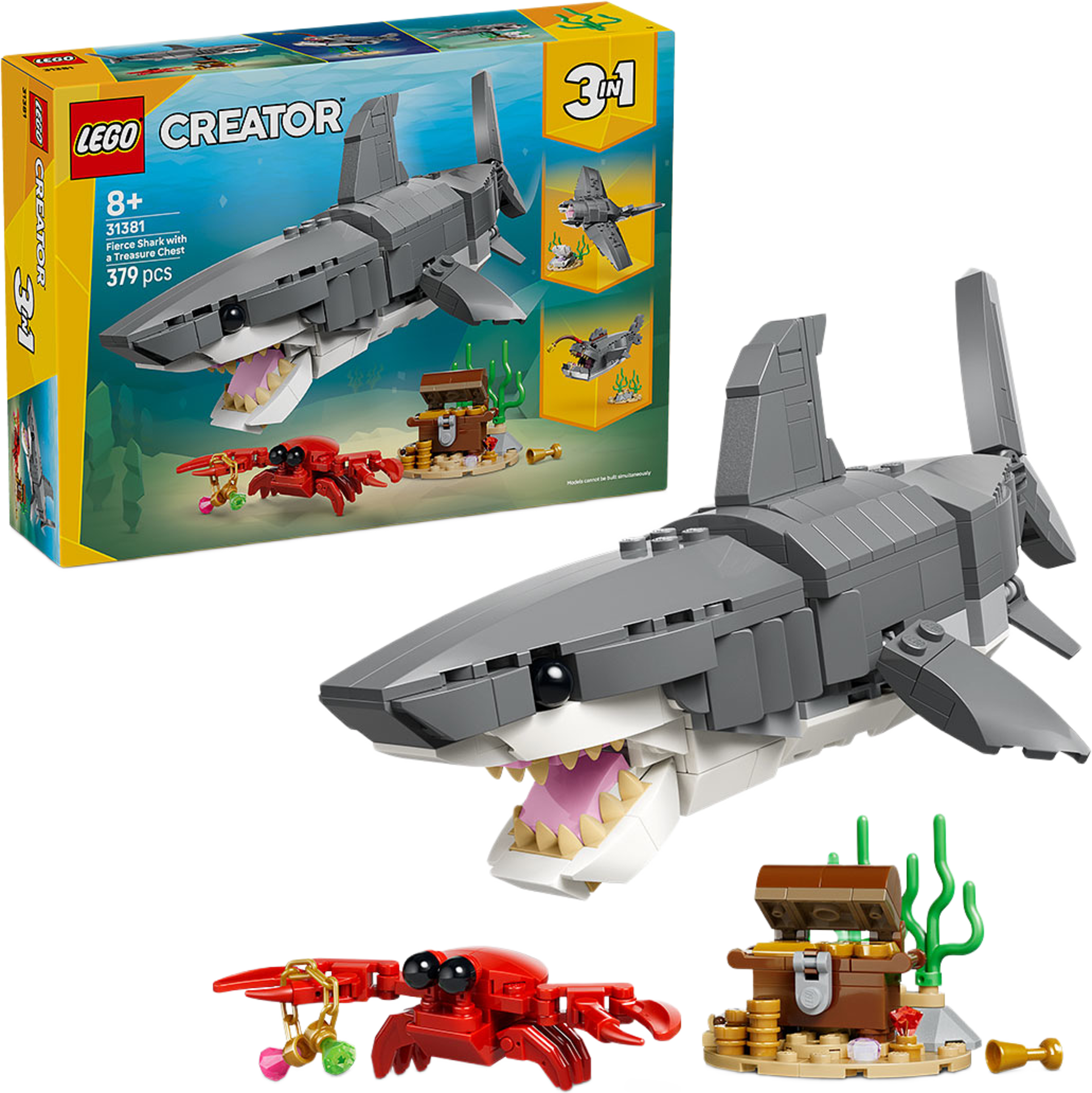 Creator Mäktig haj med skattkista 31381, från LEGO, i färgen Multi. Klicka för att öppna bilden i stort format