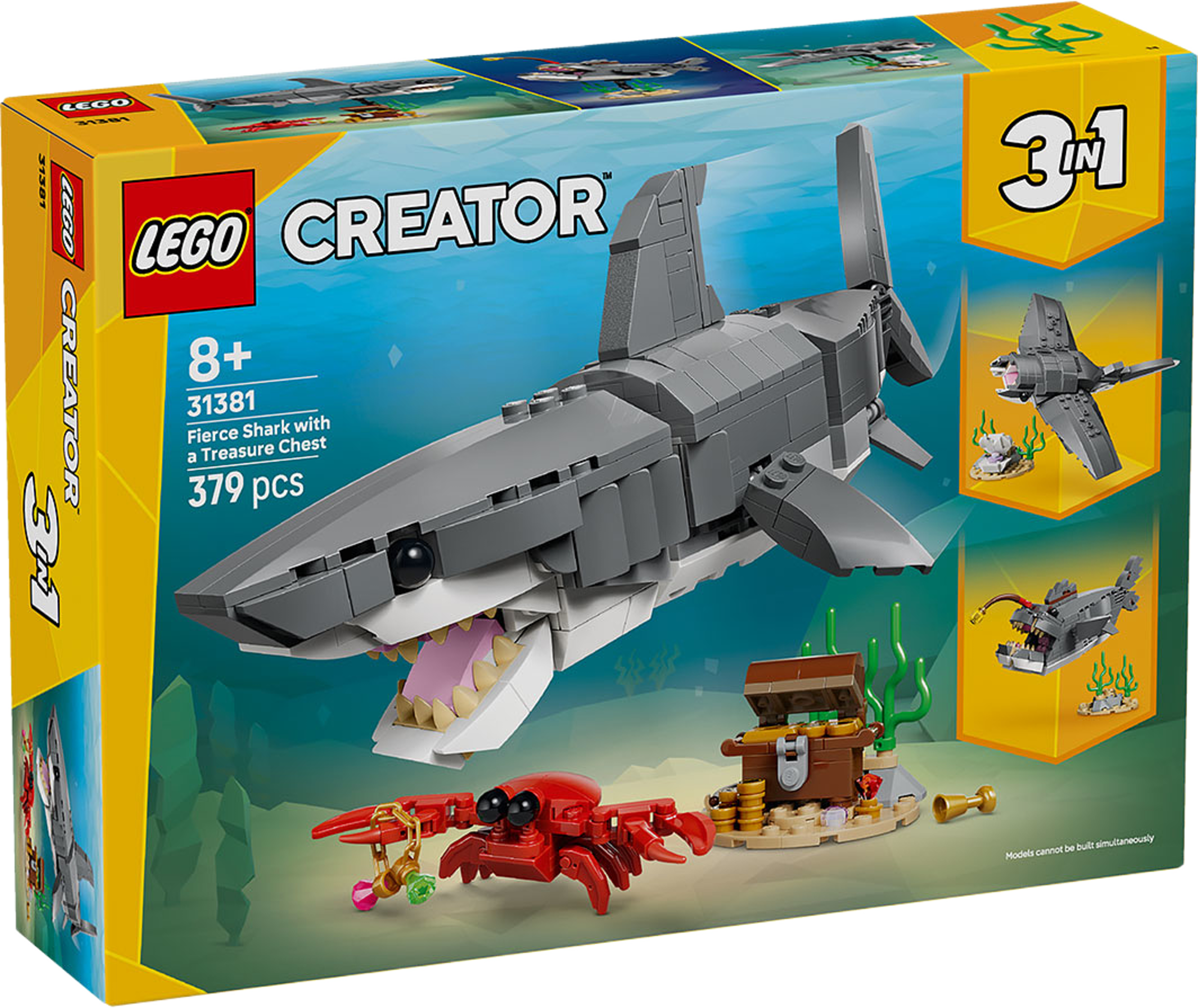 Creator Mäktig haj med skattkista 31381, från LEGO, i färgen Multi. Klicka för att öppna bilden i stort format
