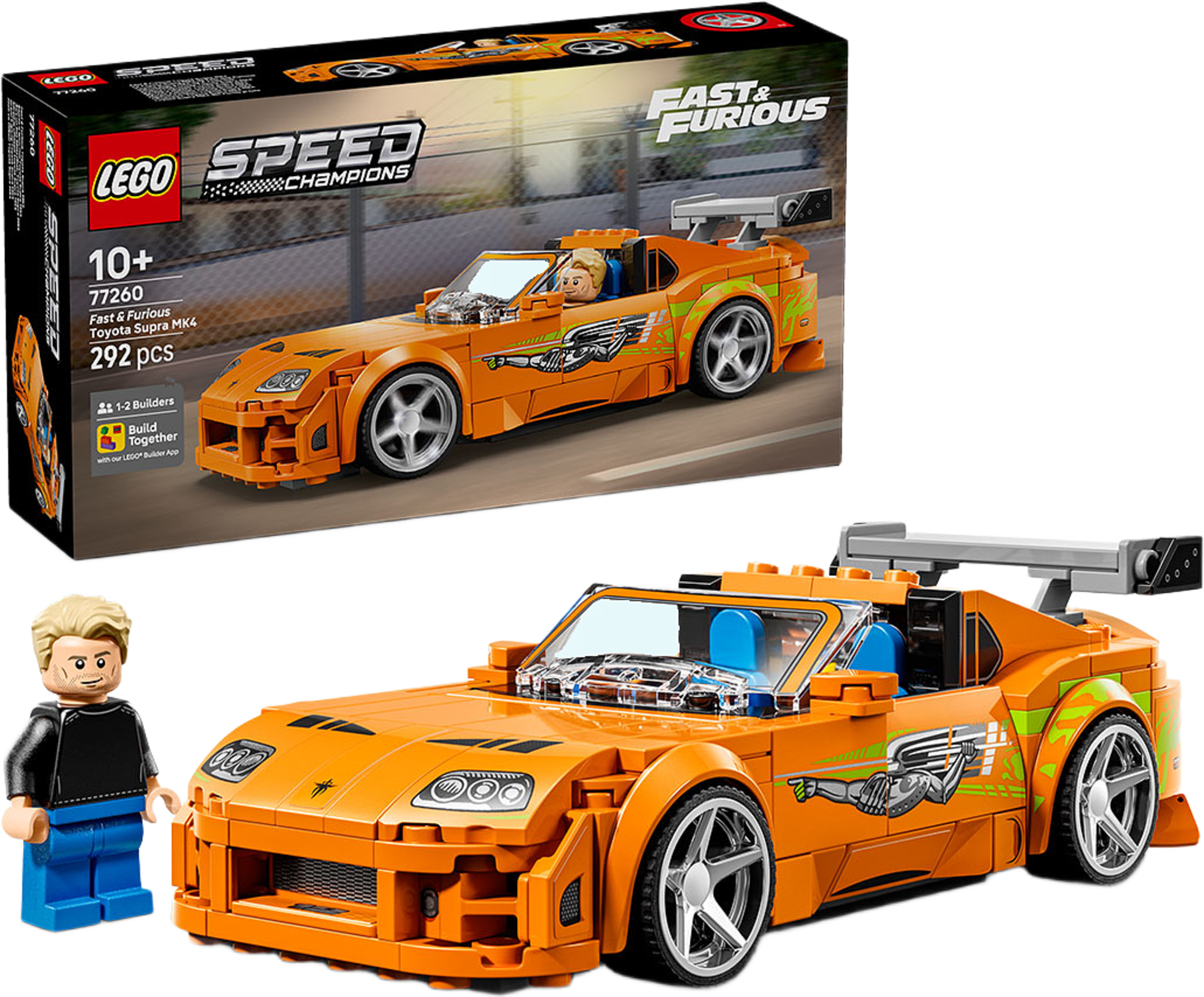 Speed Champions The Fast and the Furious – Toyota Supra MK4 77260, från LEGO, i färgen Multi. Klicka för att öppna bilden i stort format