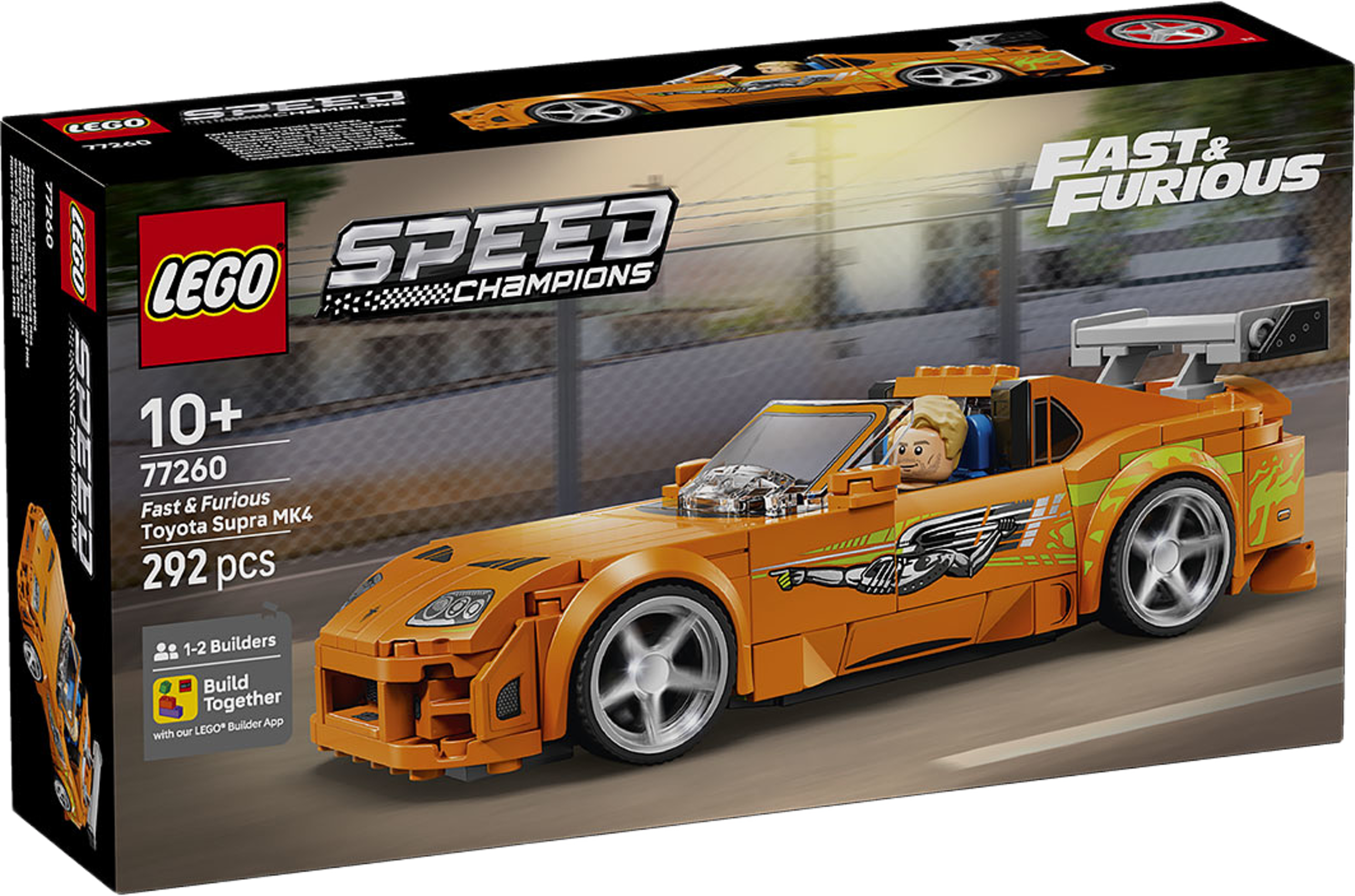 Speed Champions The Fast and the Furious – Toyota Supra MK4 77260, från LEGO, i färgen Multi. Klicka för att öppna bilden i stort format