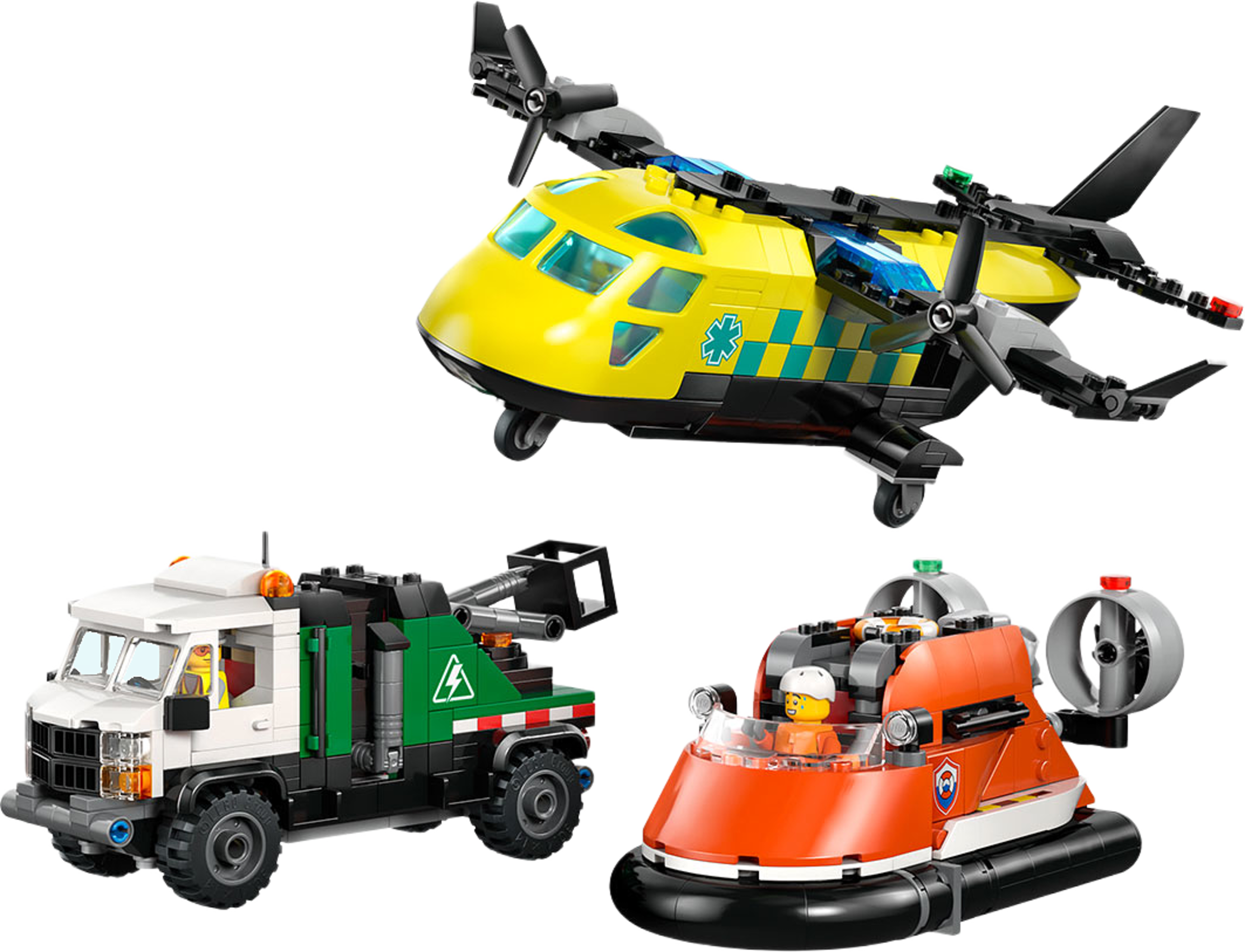 Flygplan, servicebil och svävare 60505, från LEGO, i färgen Multi. Klicka för att öppna bilden i stort format