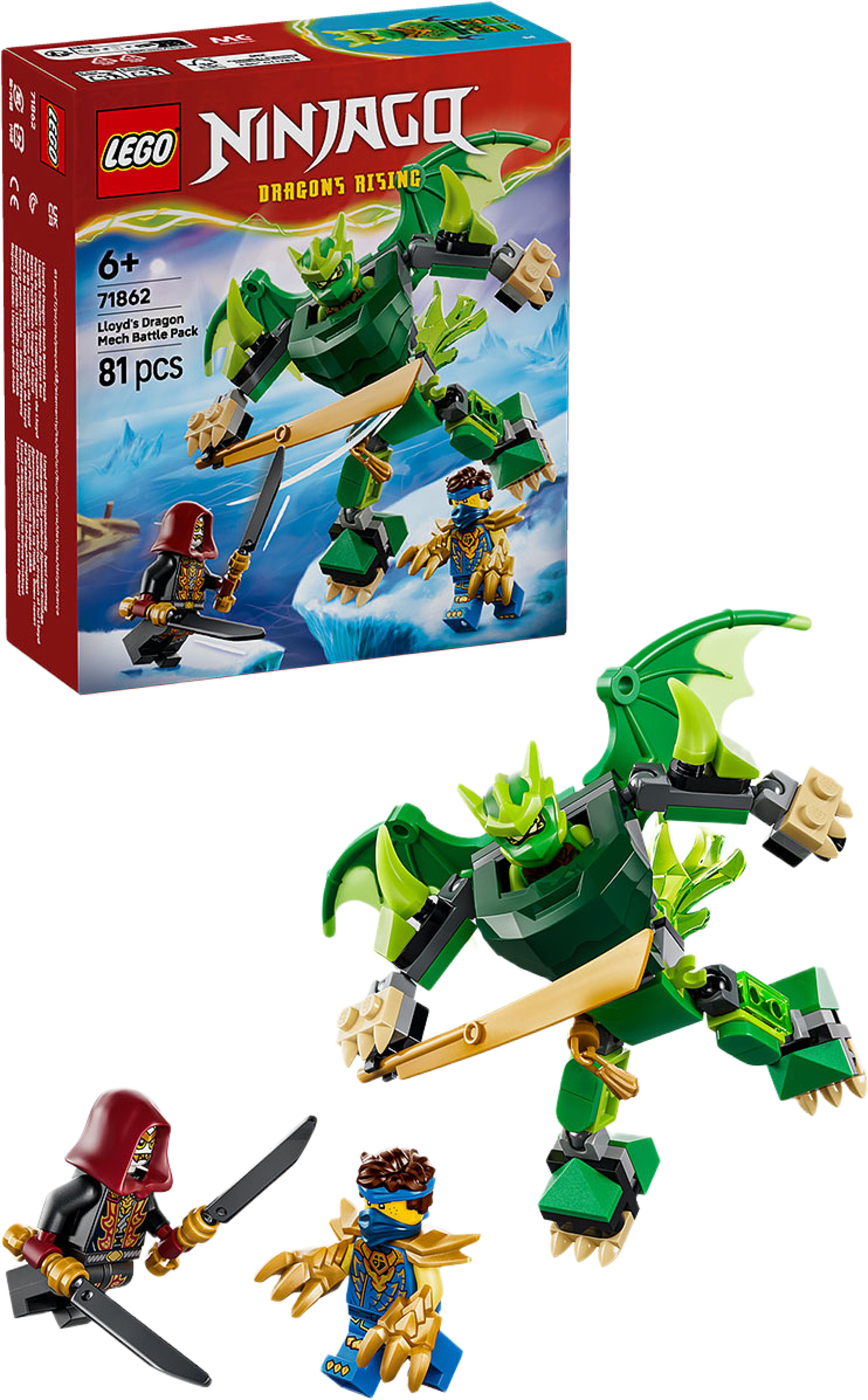NINJAGO® Lloyds robotdrake – stridspaket Leksak 71862, från LEGO, i färgen Multi. Klicka för att öppna bilden i stort format