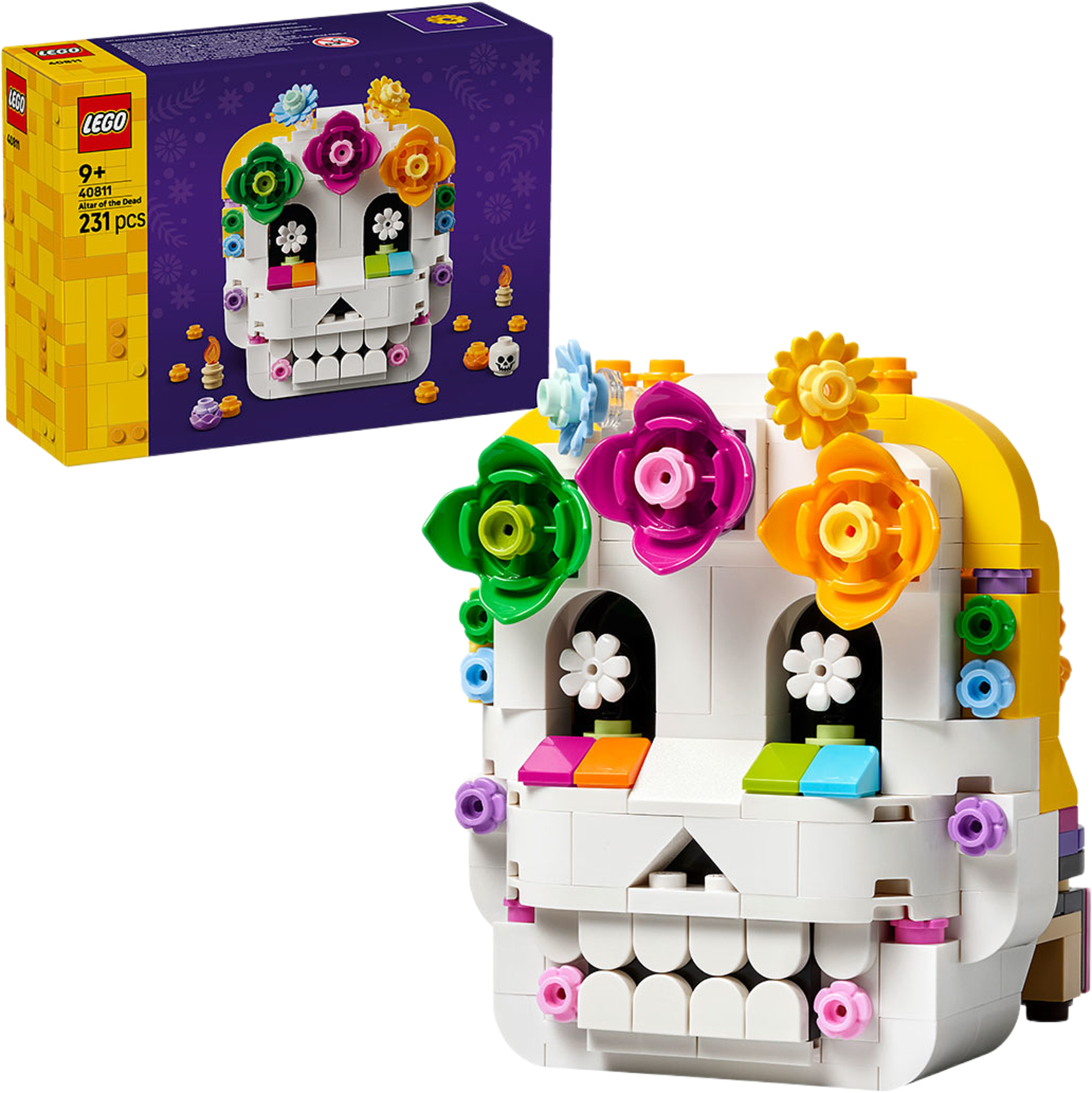 De dödas altare – Día de los Muertos-skalle 40811, från LEGO, i färgen Multi. Klicka för att öppna bilden i stort format