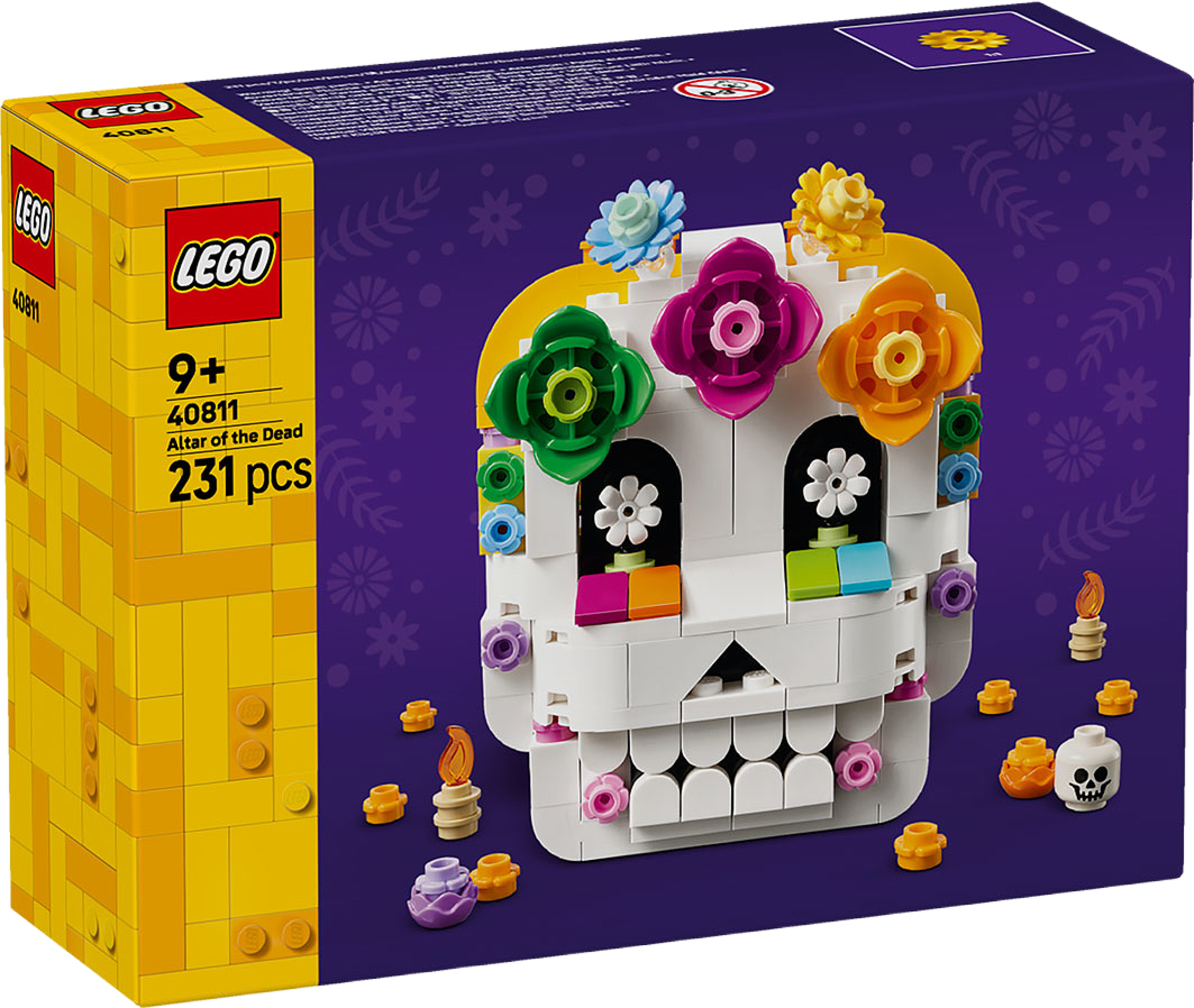 De dödas altare – Día de los Muertos-skalle 40811, från LEGO, i färgen Multi. Klicka för att öppna bilden i stort format