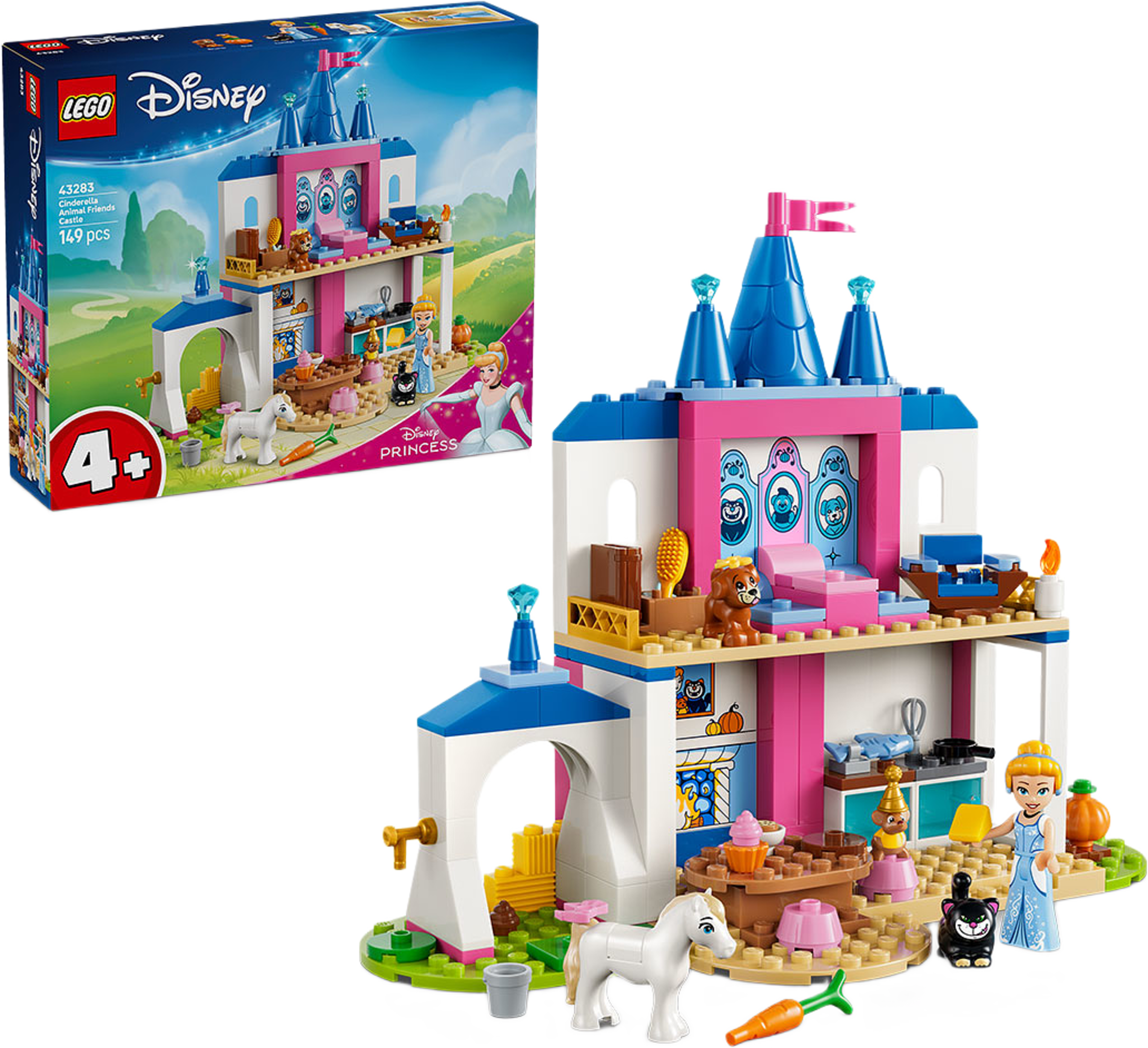 Disney Princess Askungens slott med djurvänner 43283, från LEGO, i färgen Multi. Klicka för att öppna bilden i stort format