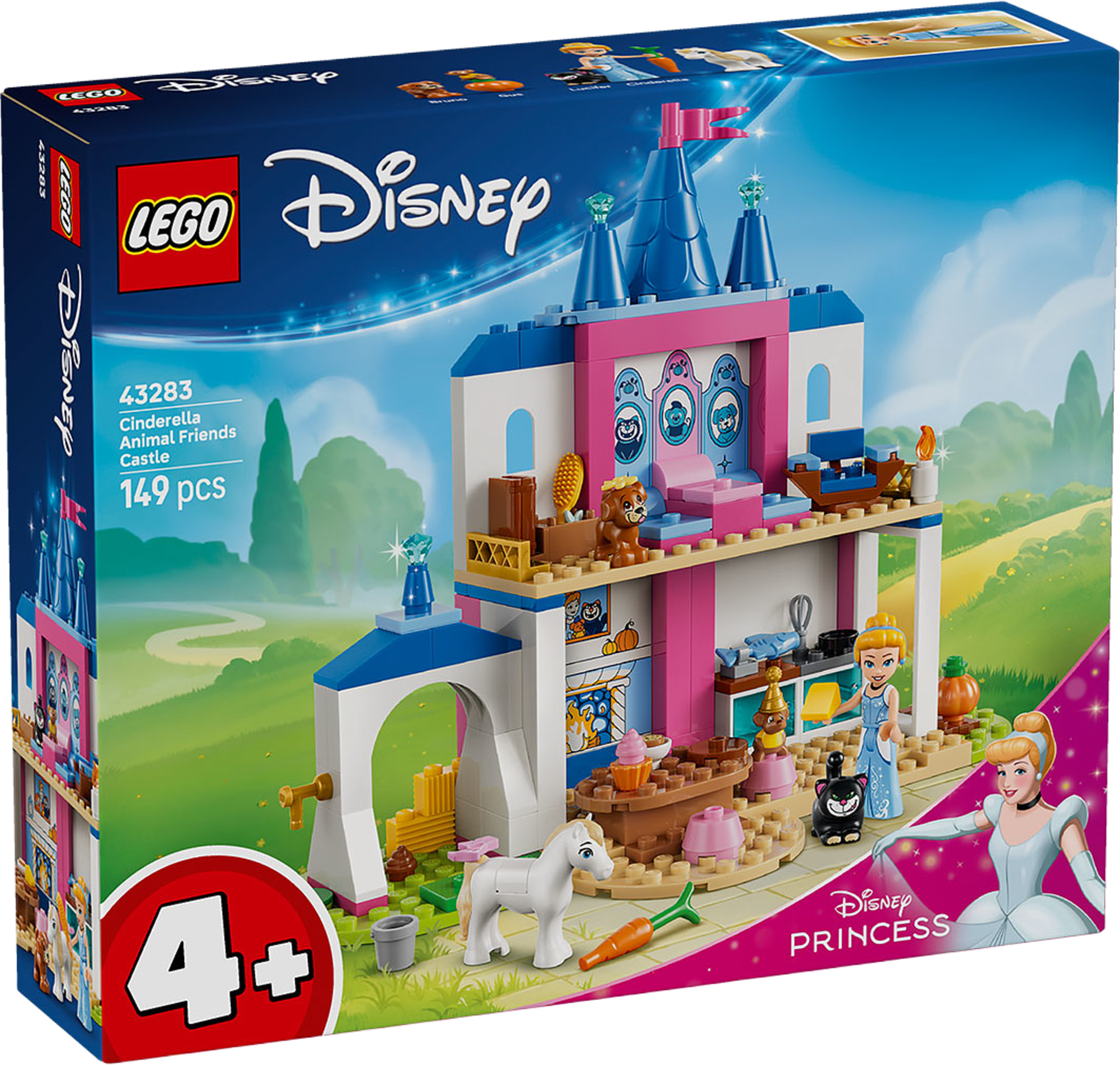 Disney Princess Askungens slott med djurvänner 43283, från LEGO, i färgen Multi. Klicka för att öppna bilden i stort format