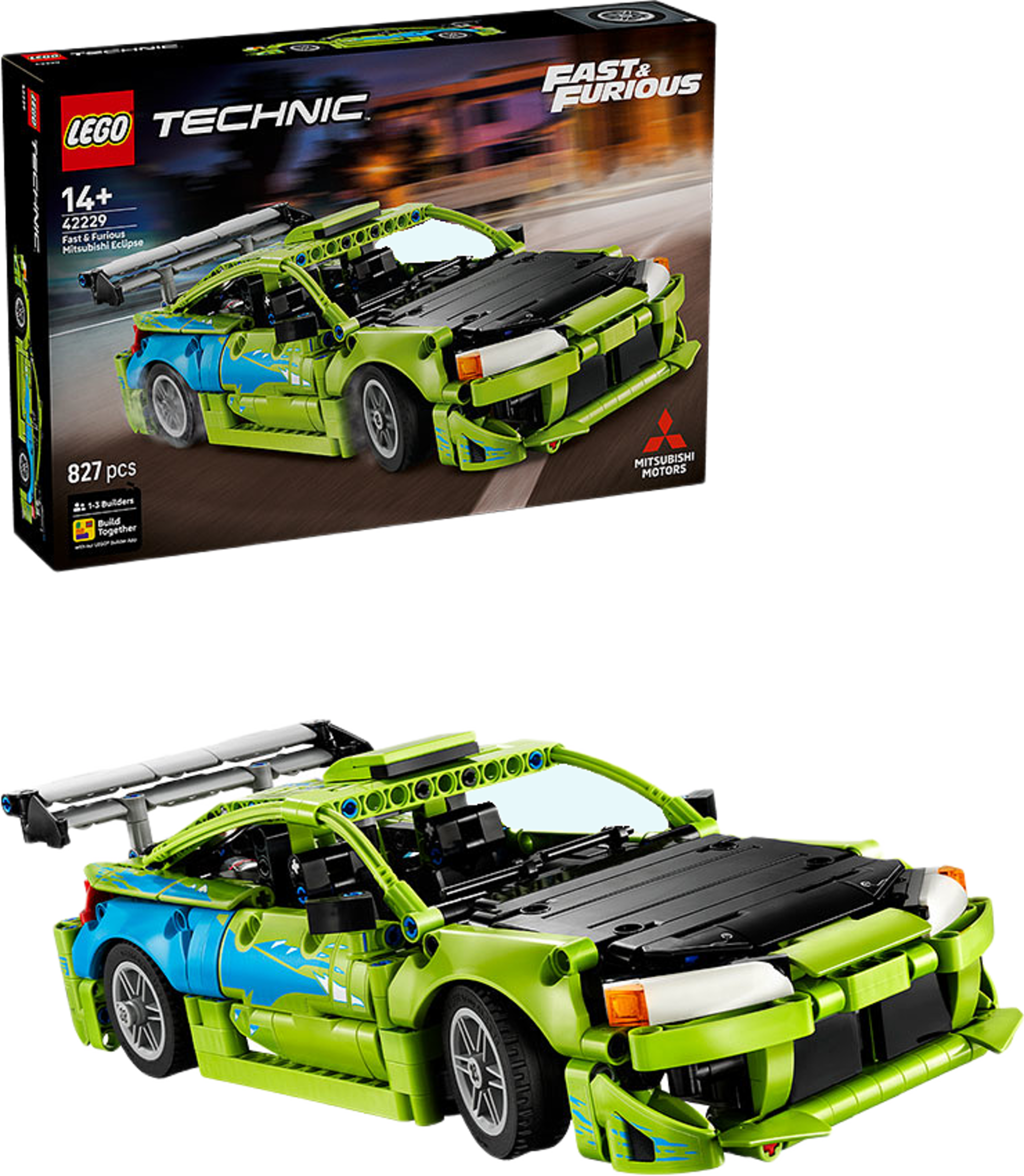 Technic™ Fast & Furious Mitsubishi Eclipse 42229, från LEGO, i färgen Multi. Klicka för att öppna bilden i stort format
