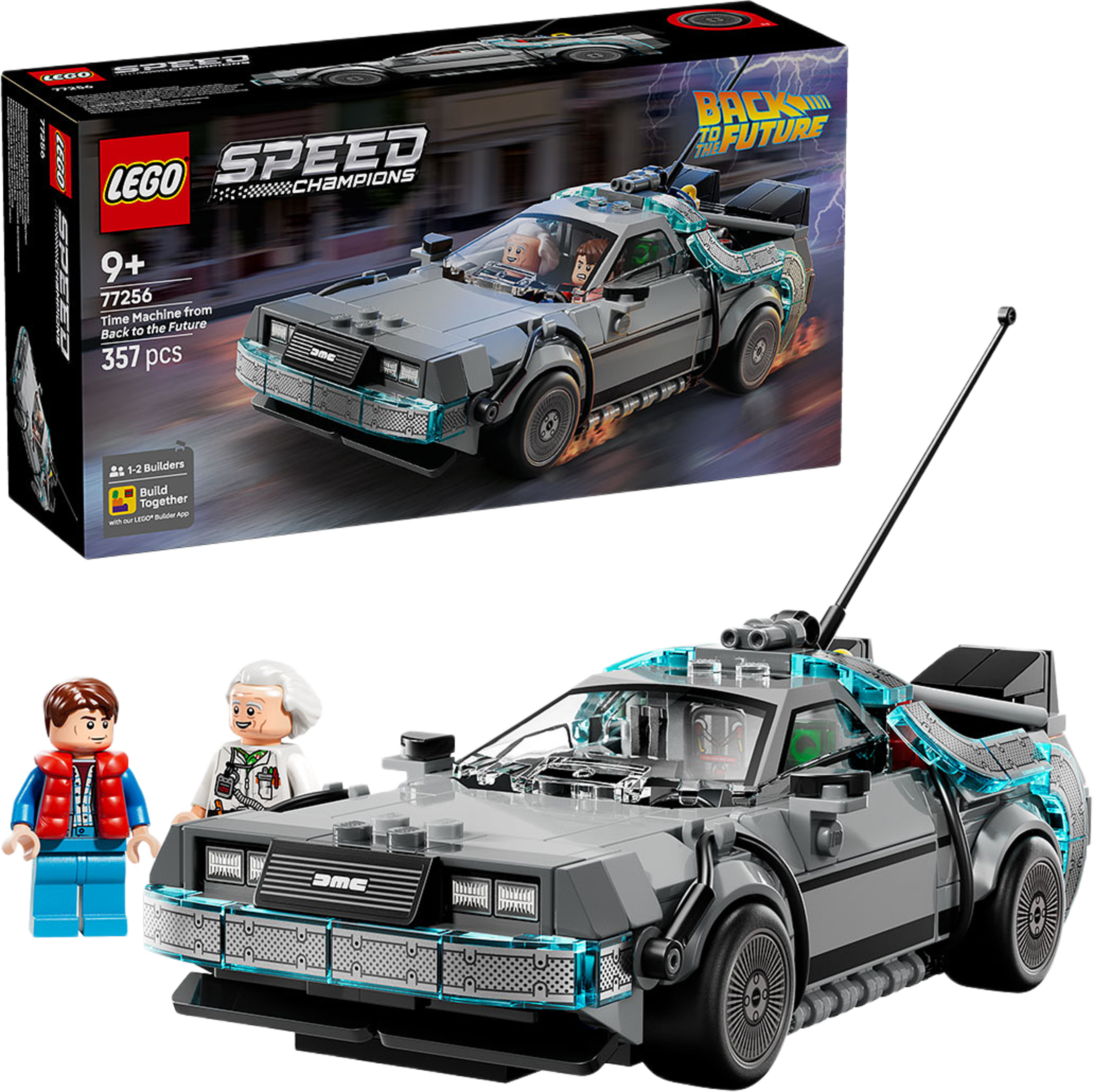 Speed Champions Tidsmaskinen från Tillbaka till framtiden 77256, från LEGO, i färgen Multi. Klicka för att öppna bilden i stort format