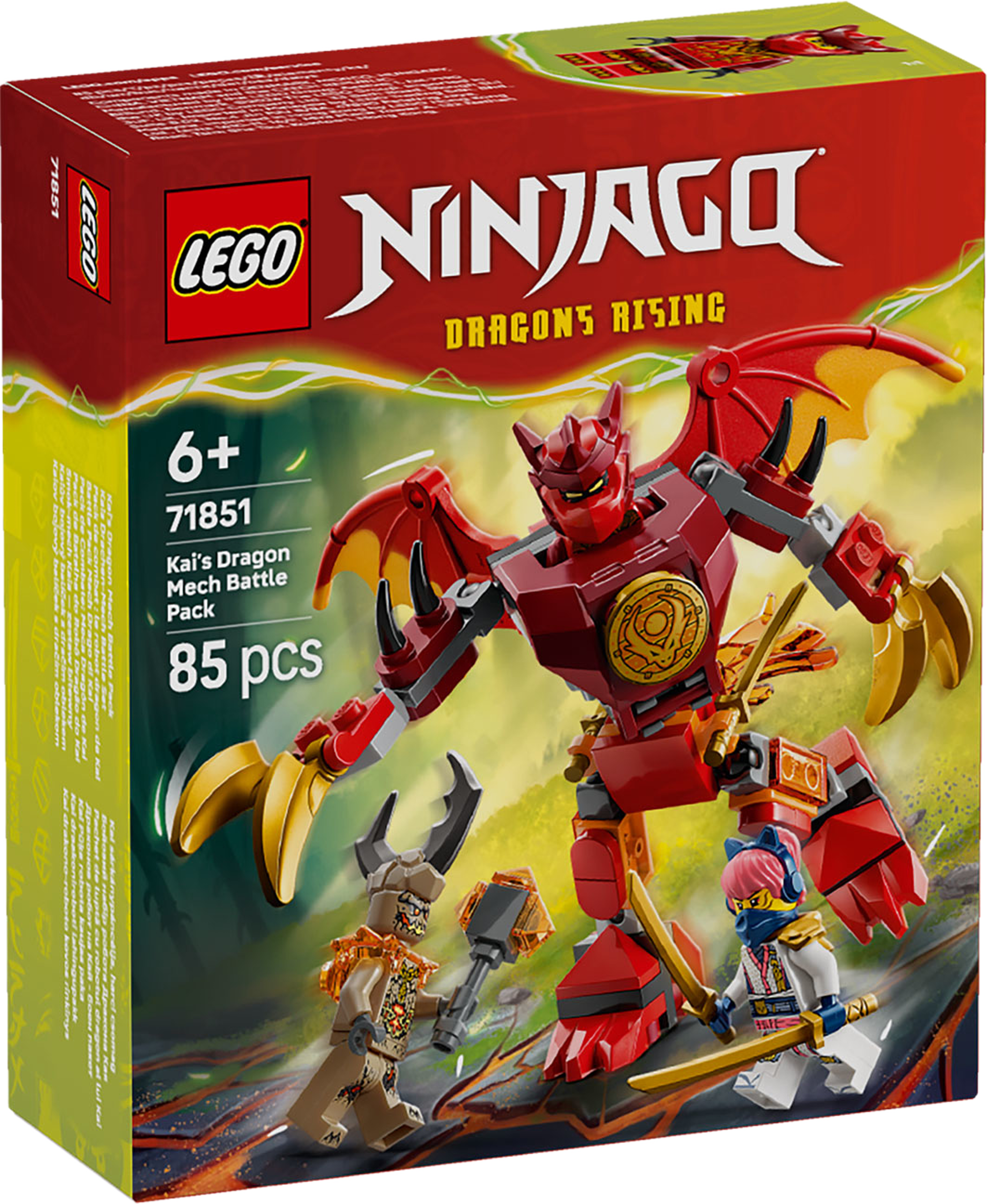 NINJAGO® Kais drakmech – stridsset 71851, från LEGO, i färgen Multi. Klicka för att öppna bilden i stort format