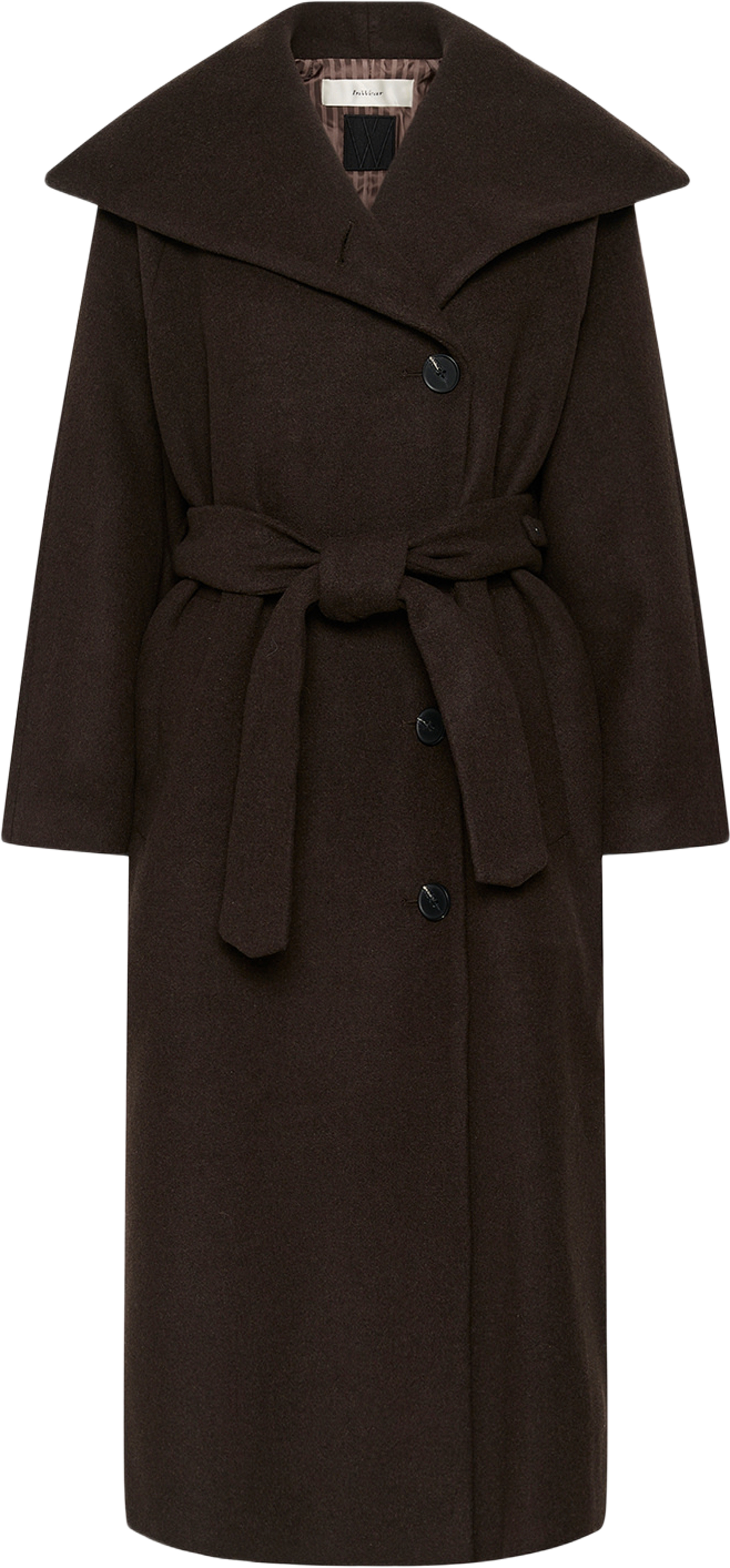 Zorahiw Long Coat, från Inwear, i färgen Chocolate Brown. Klicka för att öppna bilden i stort format
