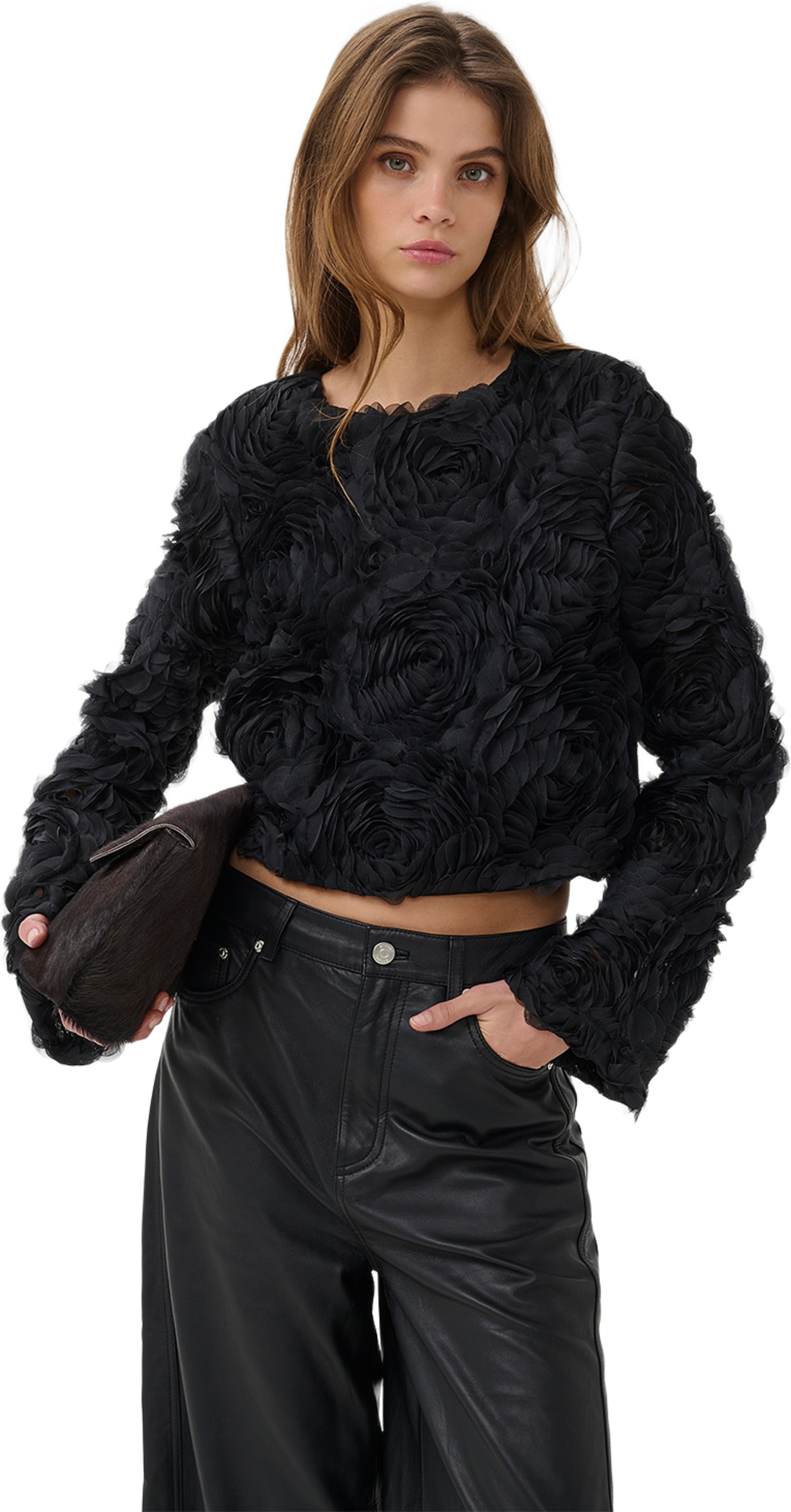 GZingrida blouse, från Gestuz, i färgen Black. Klicka för att öppna bilden i stort format