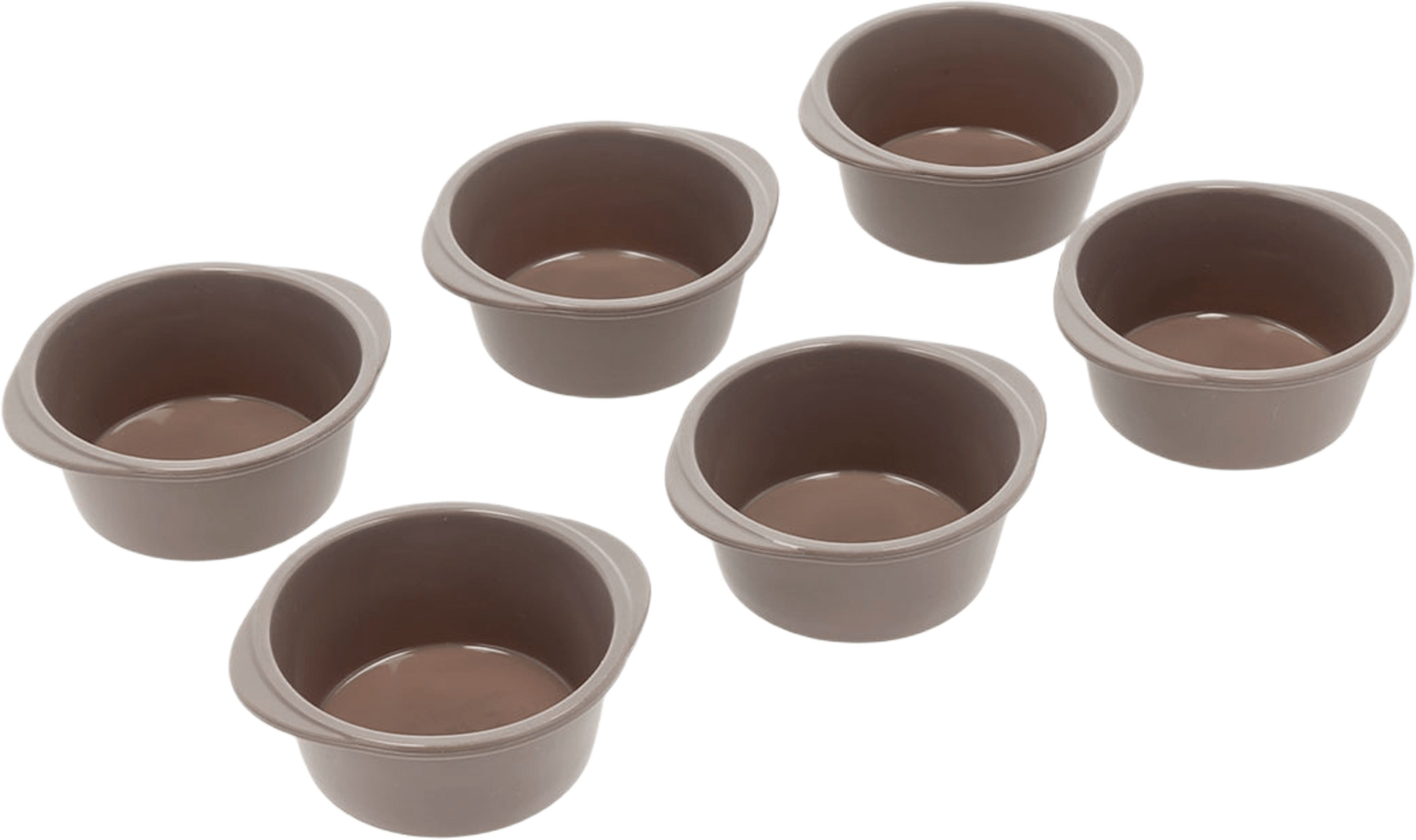 Muffins-/snurrform 6 st Latte Silikon, från Blomsterbergs, i färgen Beige. Klicka för att öppna bilden i stort format
