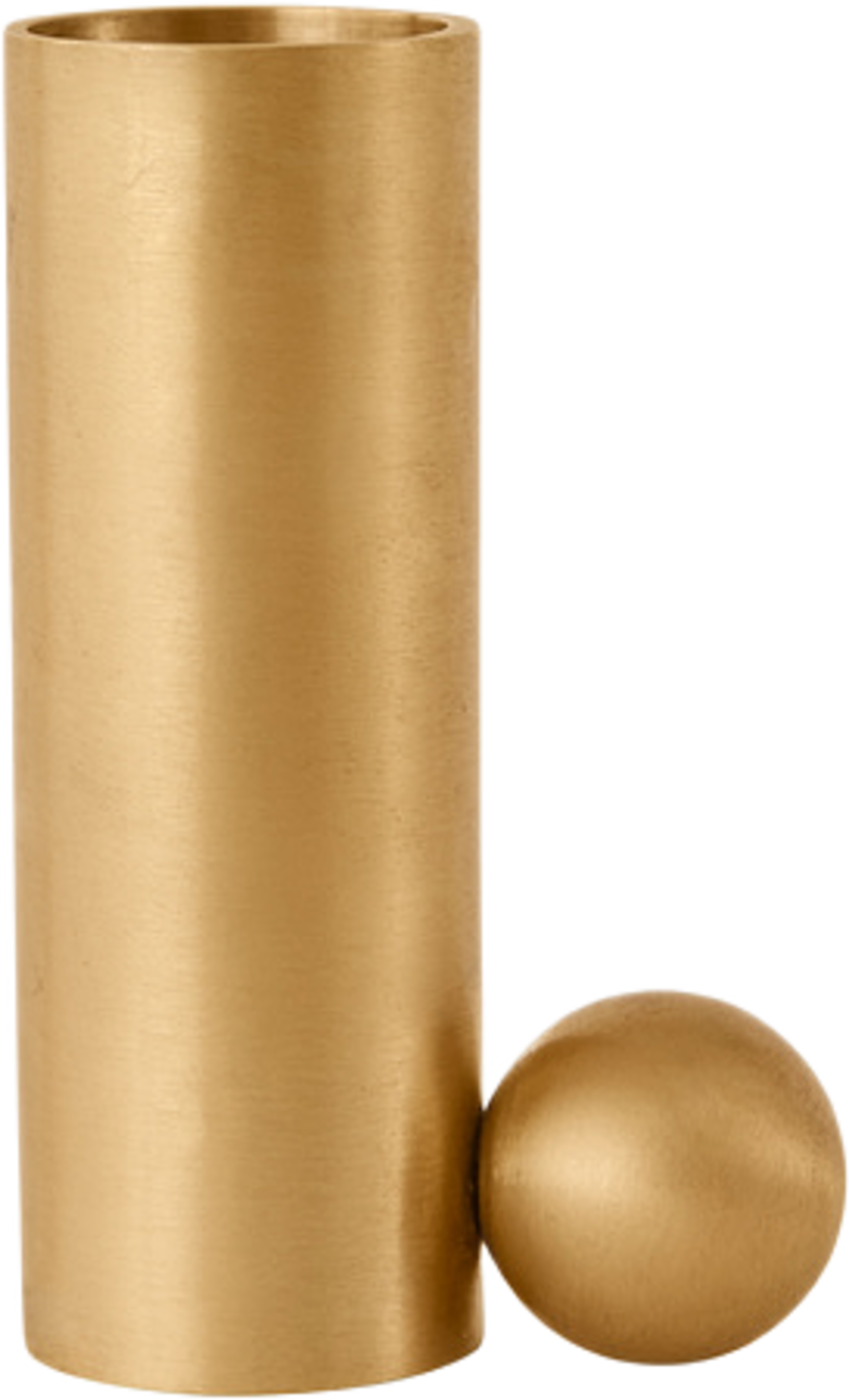 Palloa Candleholder - High, från OYOY Living, i färgen brushed brass. Klicka för att öppna bilden i stort format