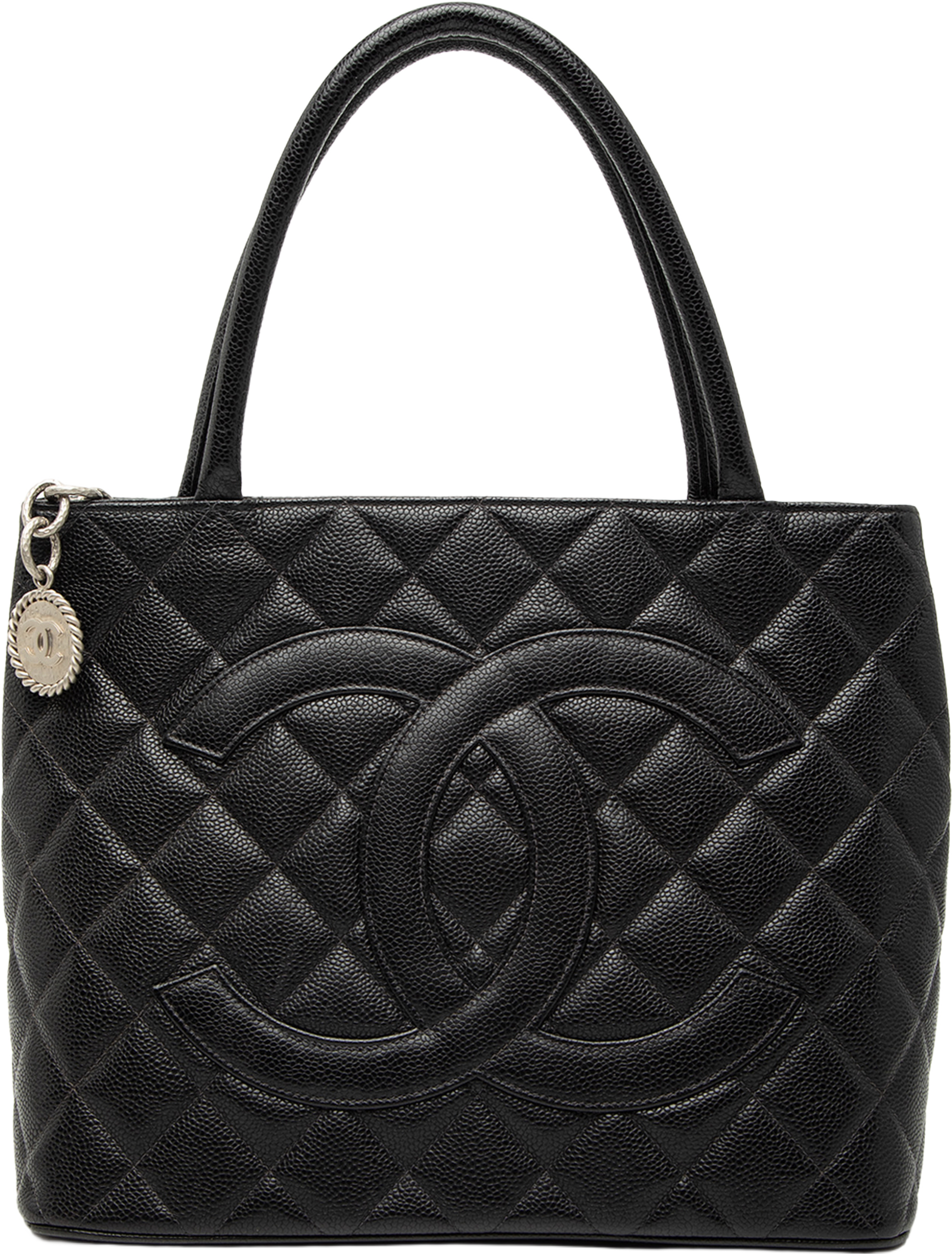 Chanel Caviar Medallion Tote, från Luxclusif, i färgen black. Klicka för att öppna bilden i stort format