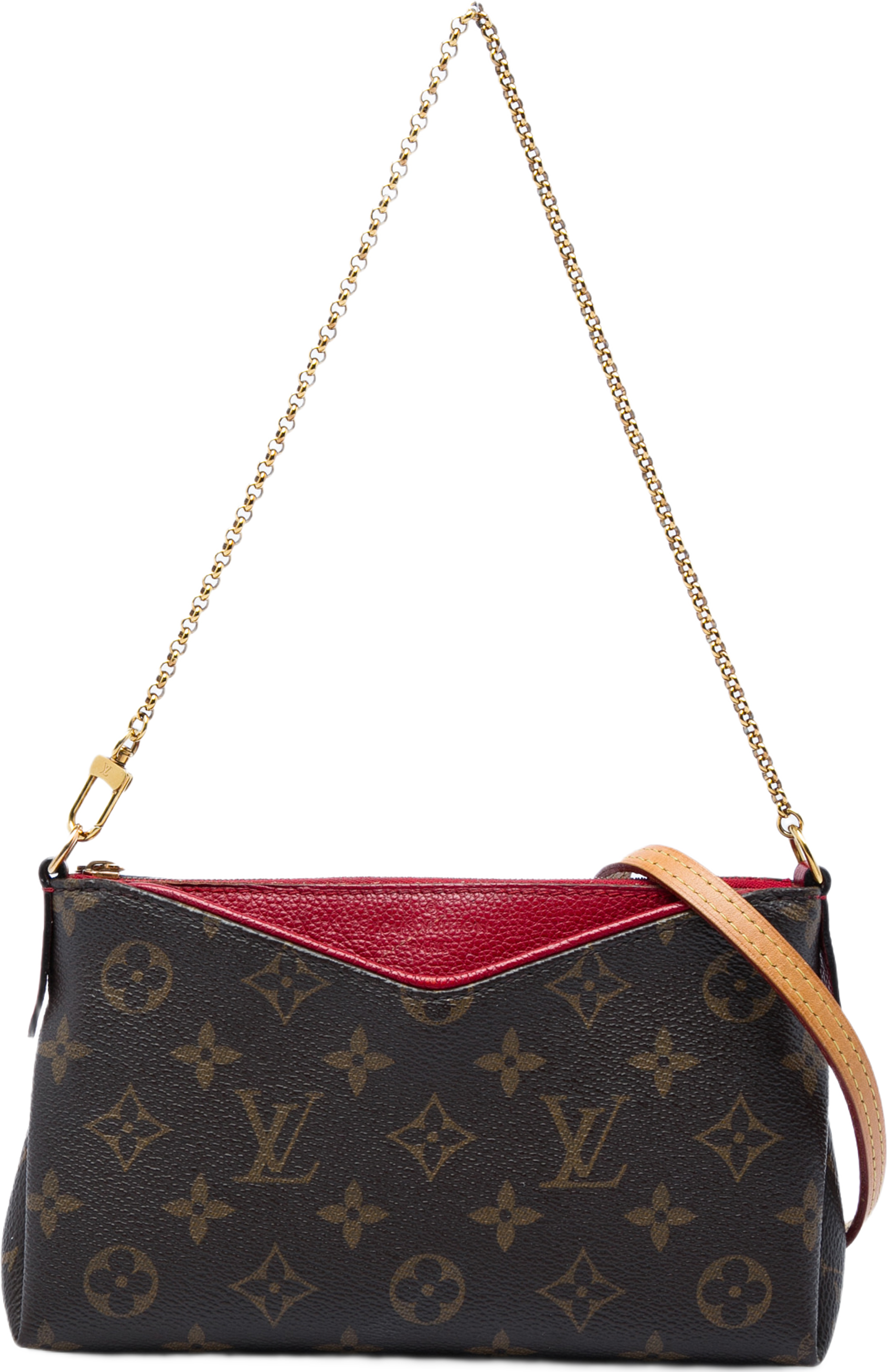 Louis Vuitton Monogram Pallas Clutch, från Luxclusif, i färgen brun. Klicka för att öppna bilden i stort format
