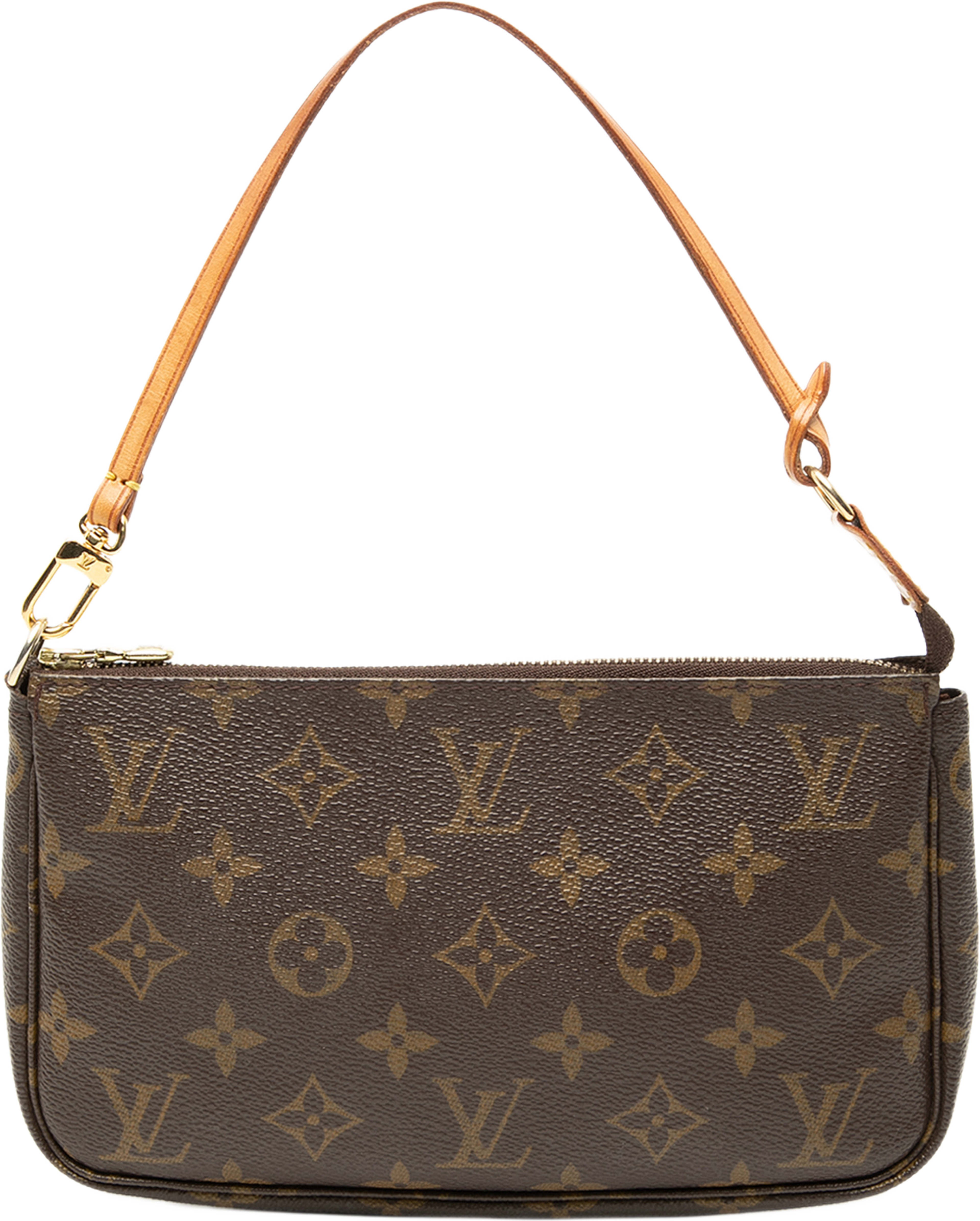 Louis Vuitton Monogram Pochette Accessoires, från Luxclusif, i färgen brun. Klicka för att öppna bilden i stort format