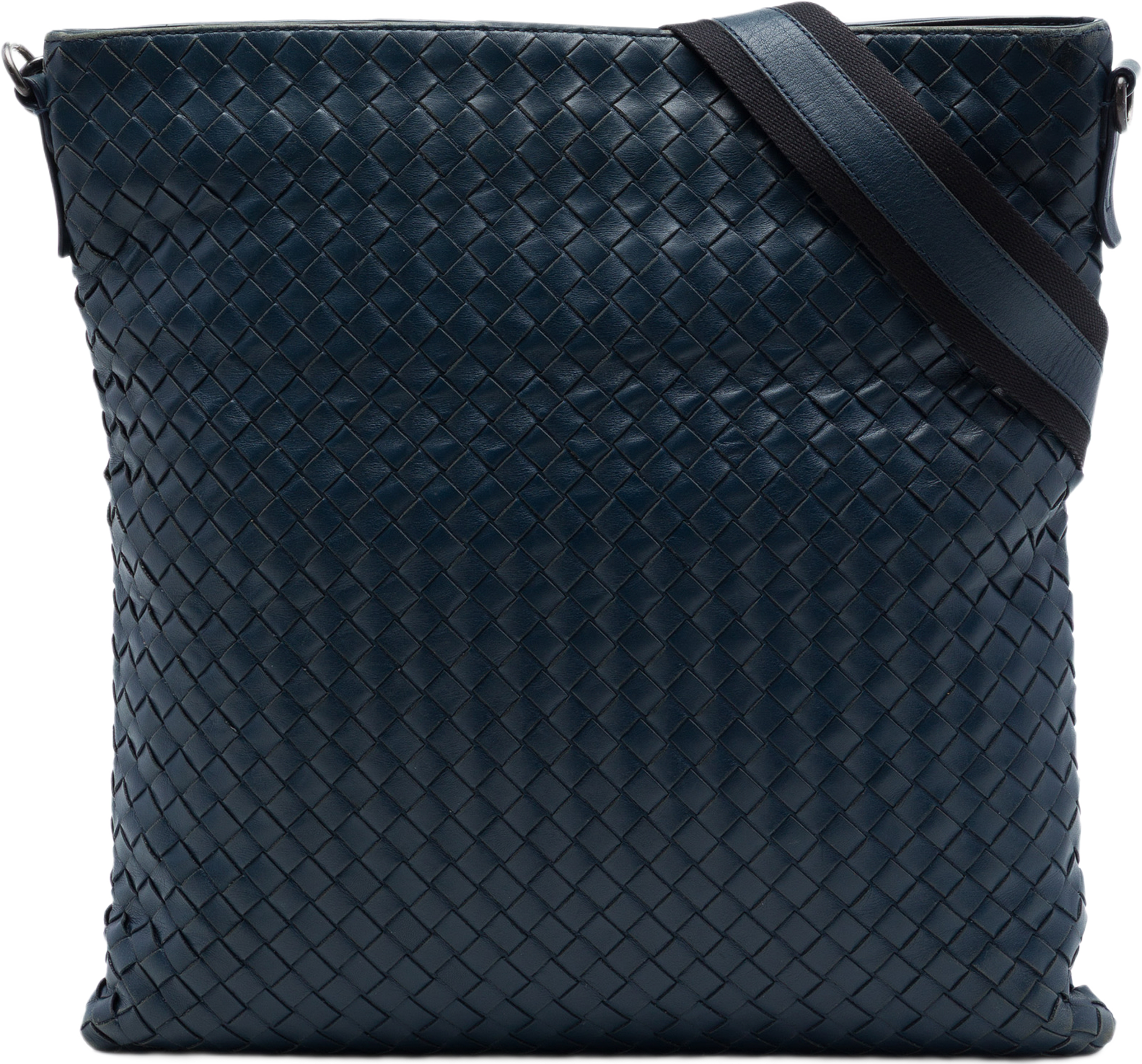 Bottega Veneta Nappa Intrecciato Vn Crossbody, från Luxclusif, i färgen blå. Klicka för att öppna bilden i stort format
