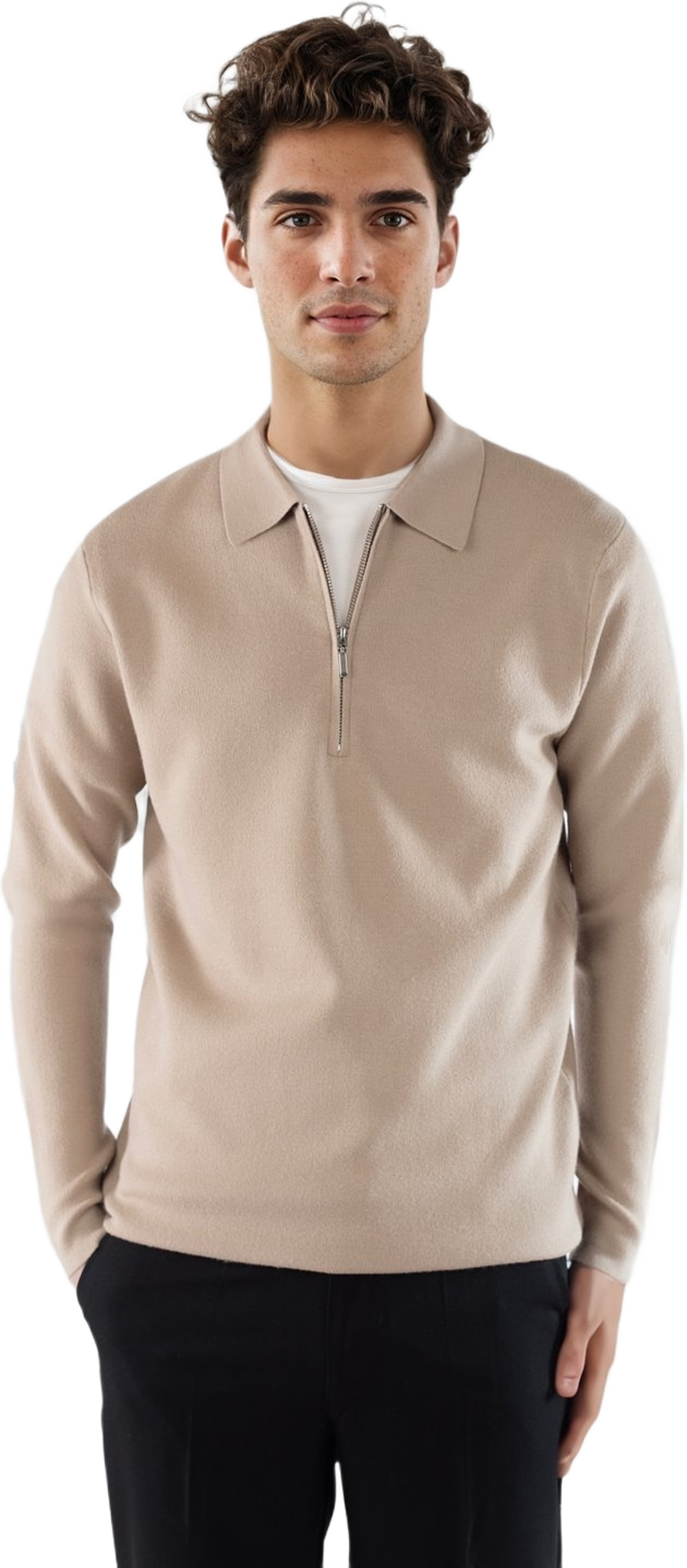 Caleb Knitted Half Zip Sweater
