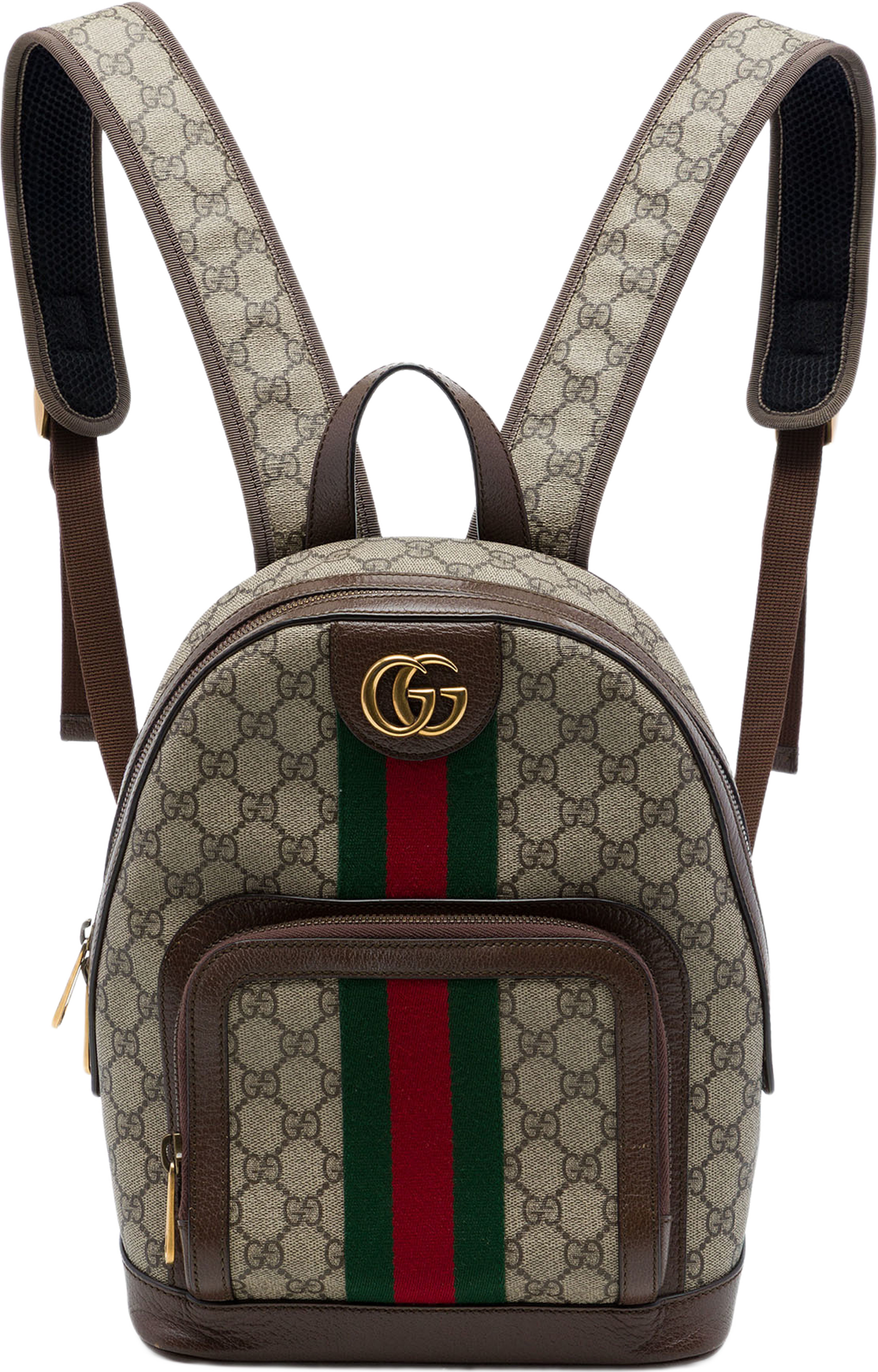 Gucci Small Gg Supreme Web Ophidia Backpack, från Luxclusif, i färgen beige. Klicka för att öppna bilden i stort format
