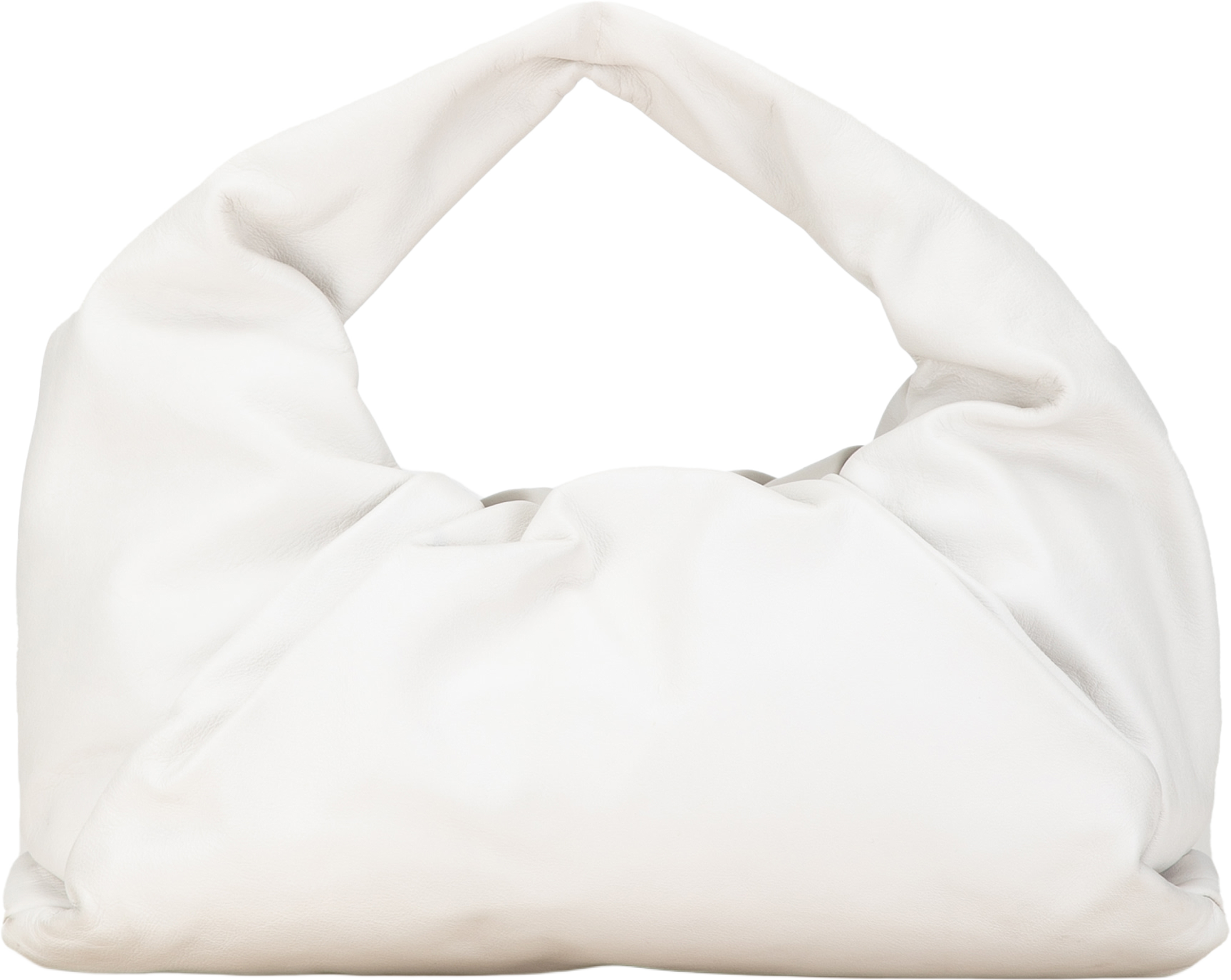 Bottega Veneta Lambskin The Shoulder Pouch, från Luxclusif, i färgen white. Klicka för att öppna bilden i stort format