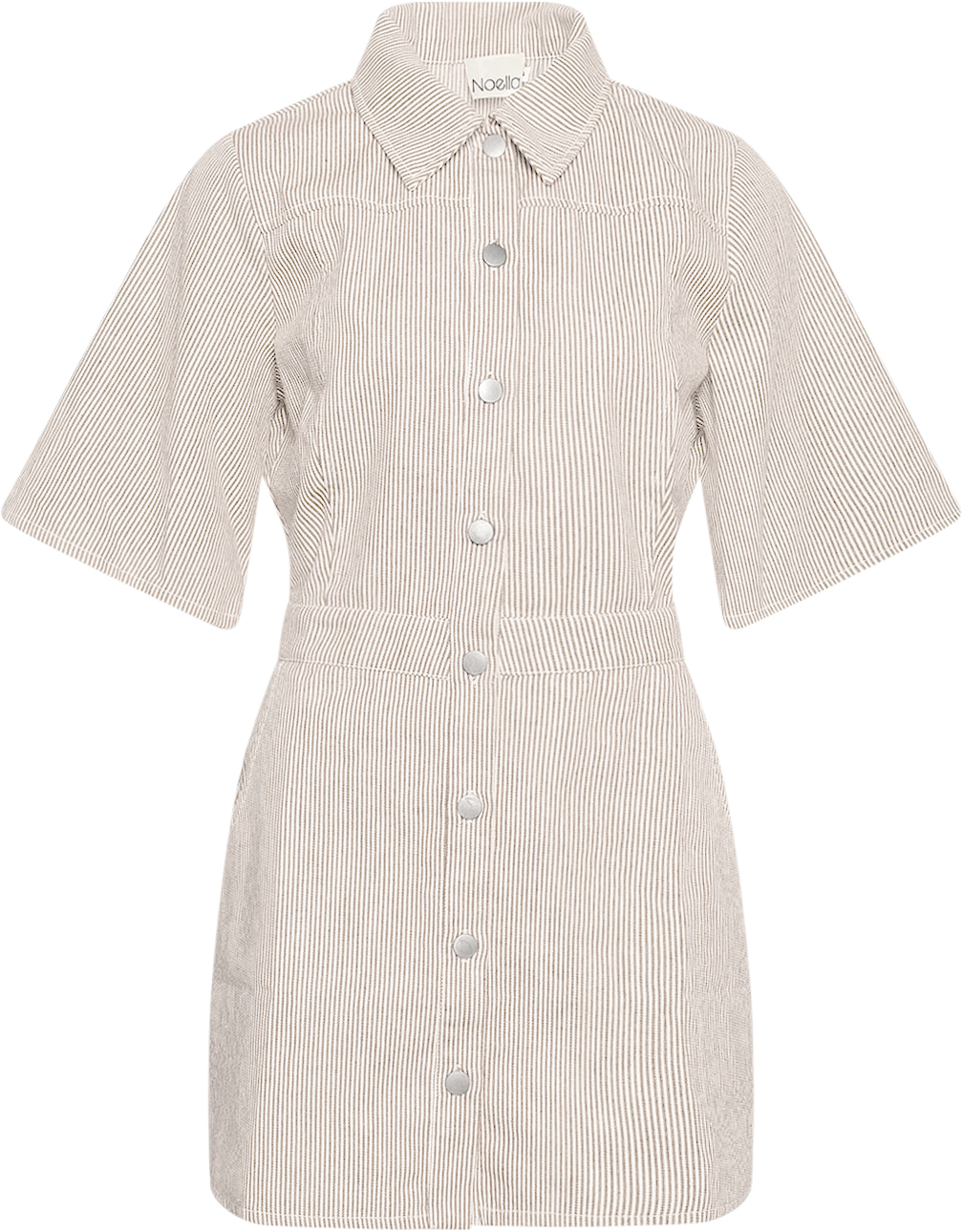 Benita Dress - Beige/white