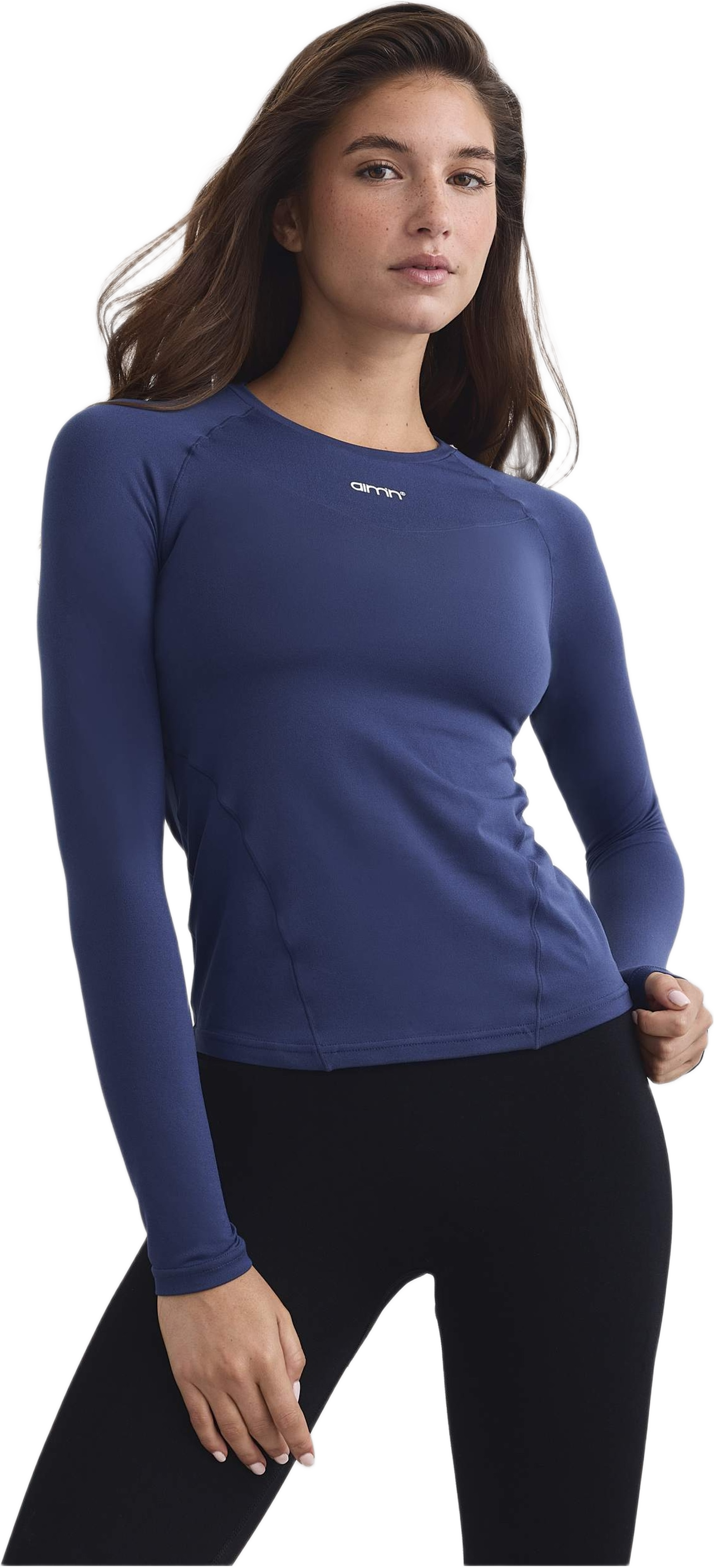 Soft Basic Long Sleeve, från aim'n, i färgen atlantica. Klicka för att öppna bilden i stort format