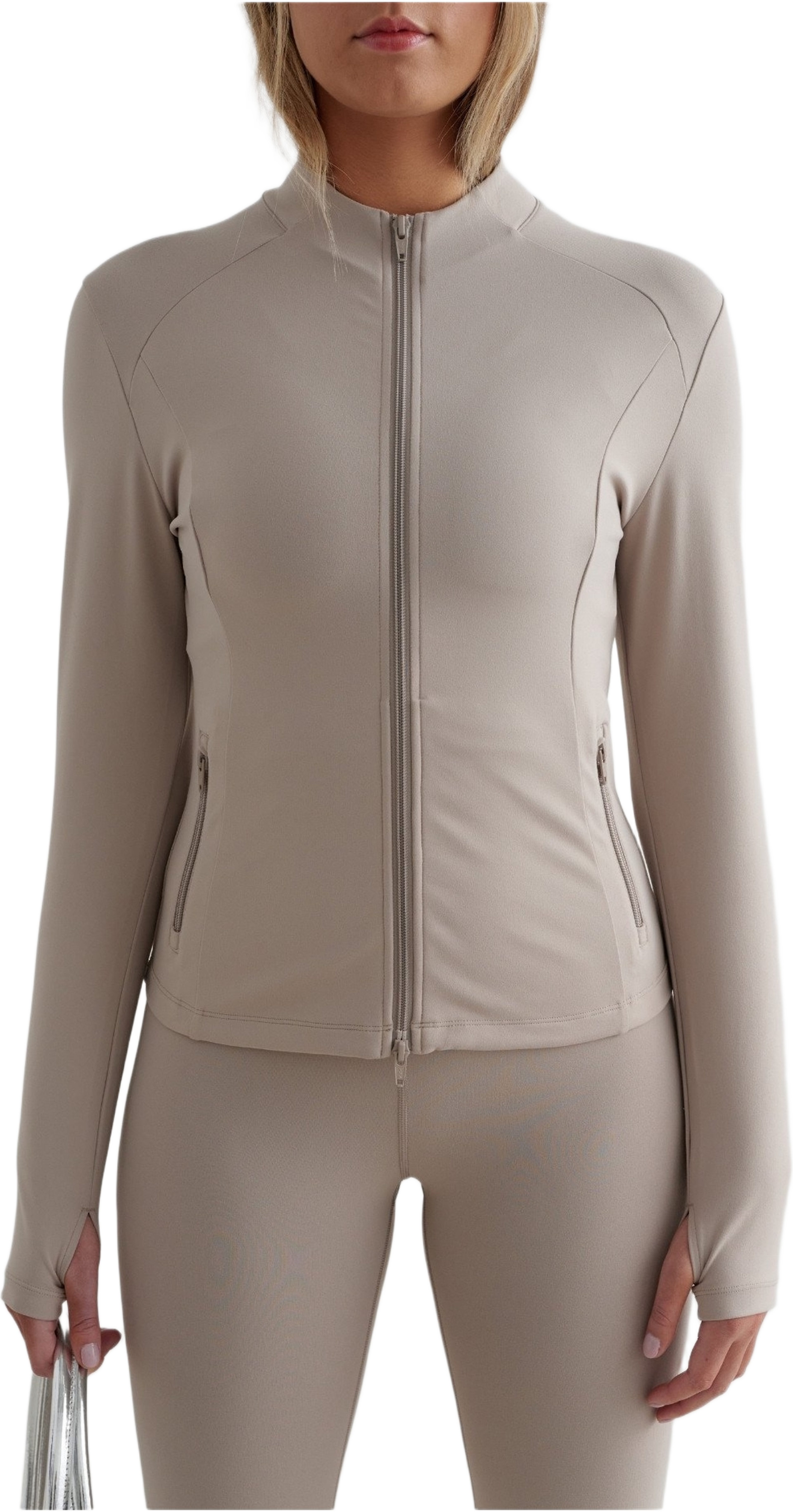 Sense Zip Jacket, från aim'n, i färgen dark clay. Klicka för att öppna bilden i stort format