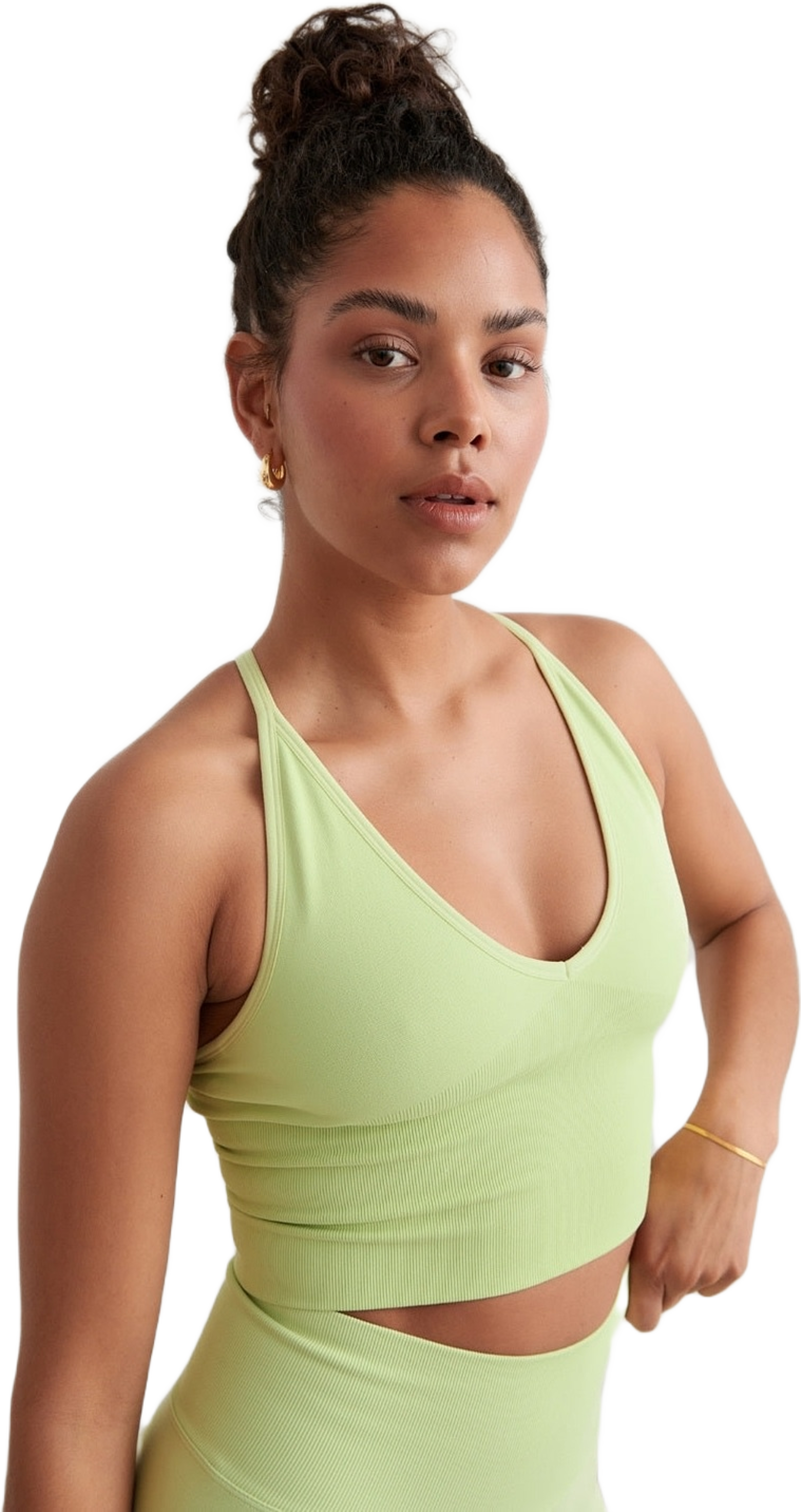 Matcha Shape Seamless Cross Back Bralette