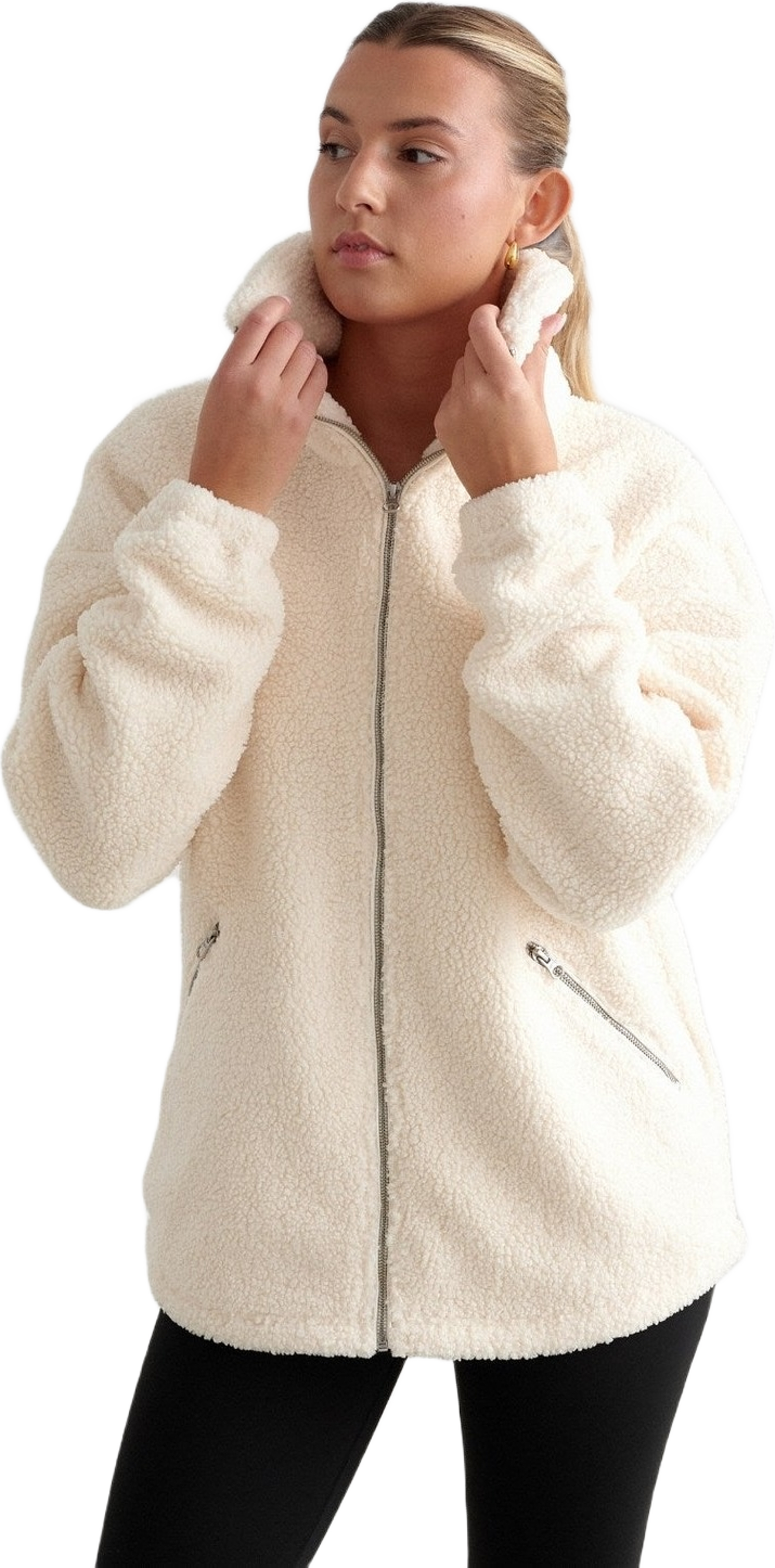 Almond White Pile Jacket