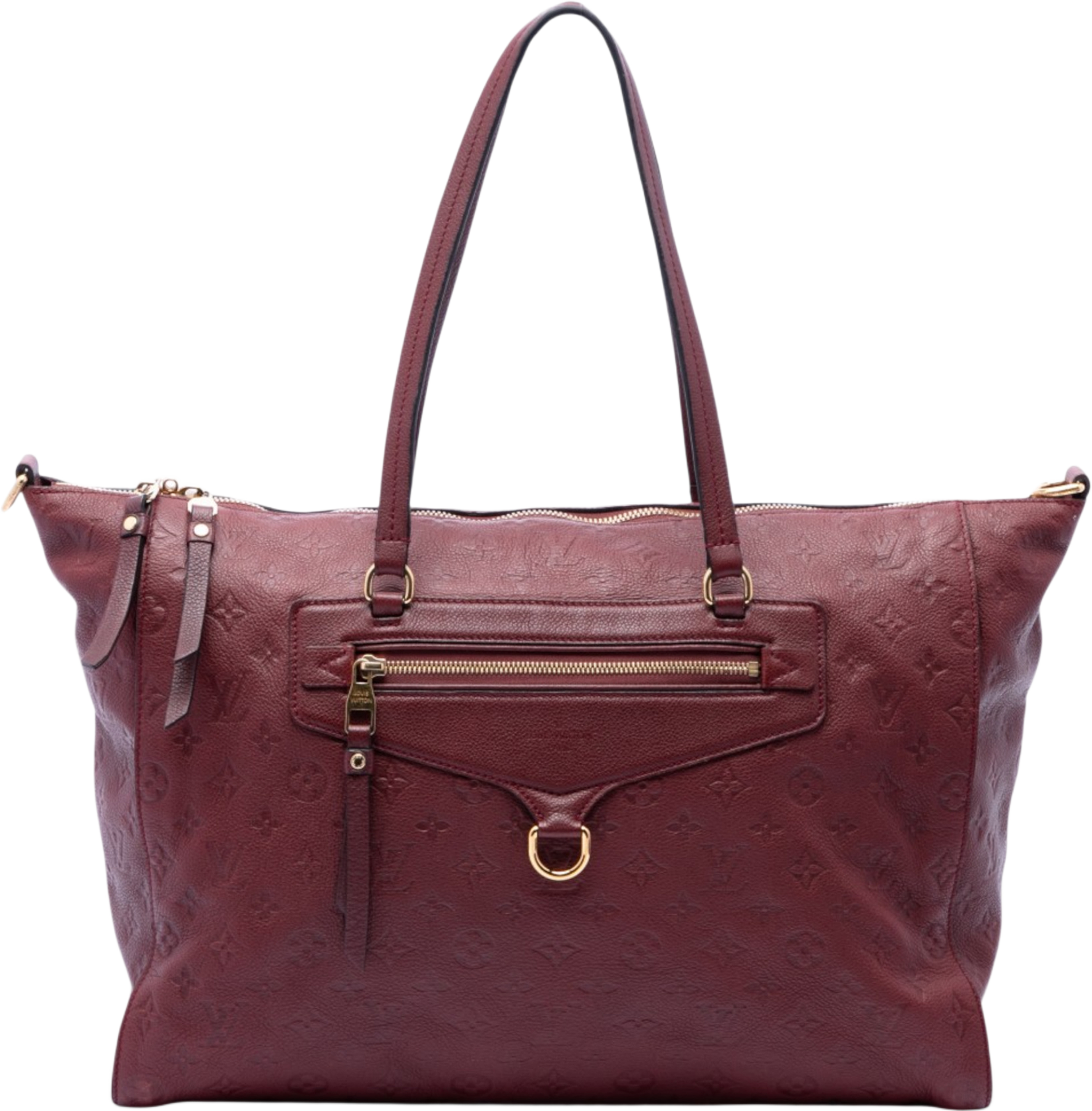 Louis Vuitton Monogram Empreinte Lumineuse Gm, från Luxclusif, i färgen bordeaux. Klicka för att öppna bilden i stort format