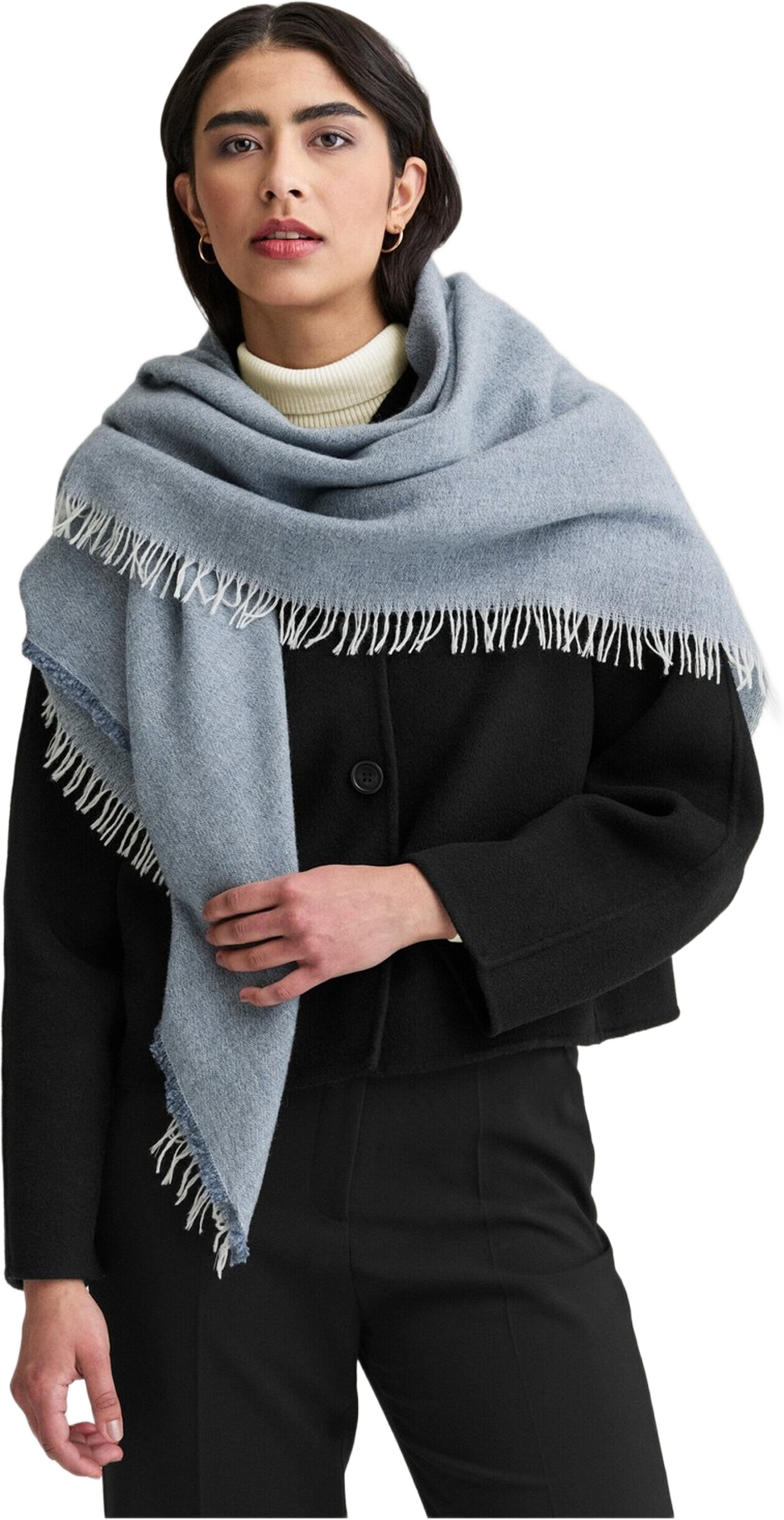 Ullscarf Ebba, från Newhouse, i färgen blå. Klicka för att öppna bilden i stort format