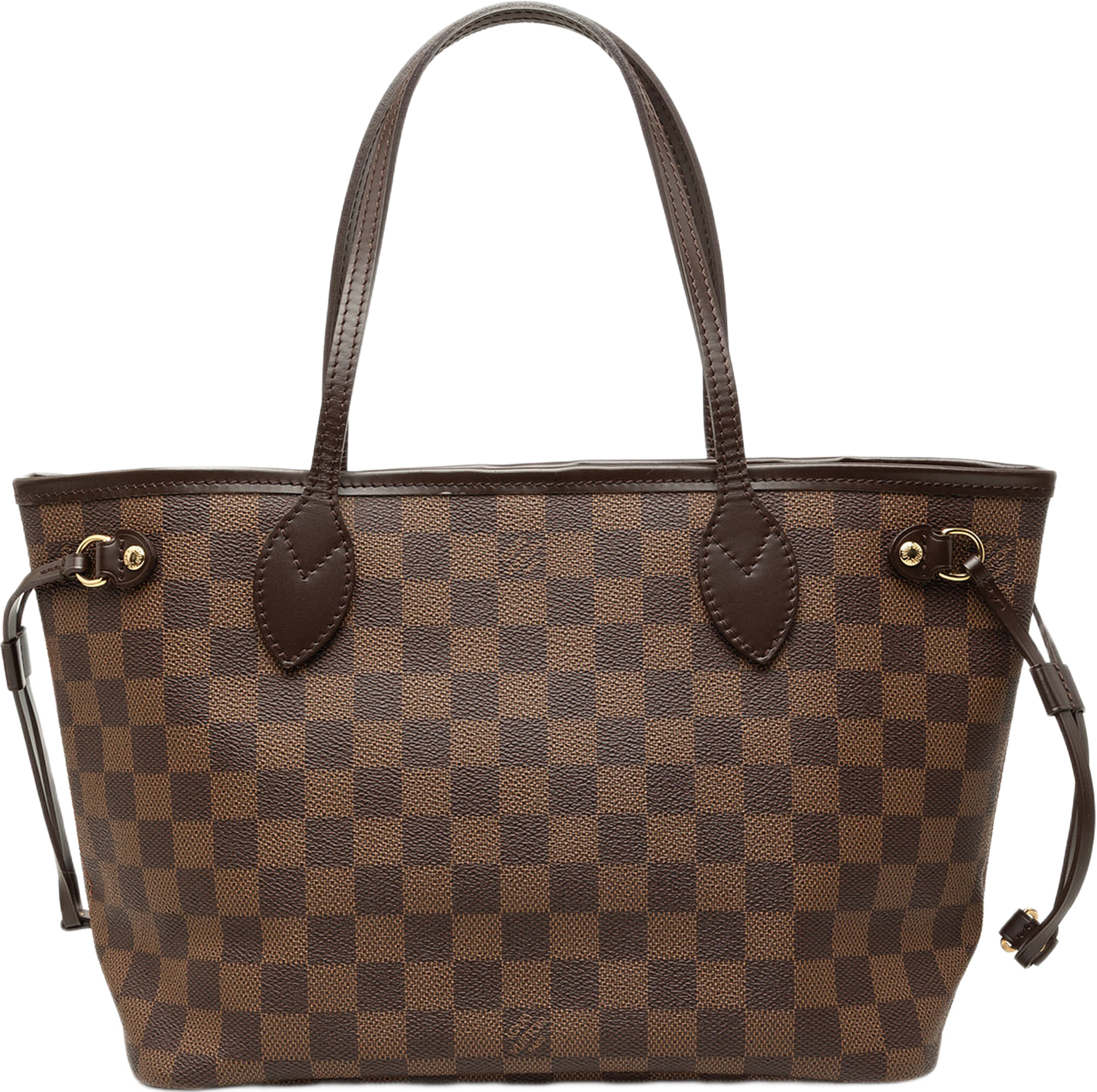 Louis Vuitton Damier Ebene Neverfull Pm, från Luxclusif, i färgen brun. Klicka för att öppna bilden i stort format