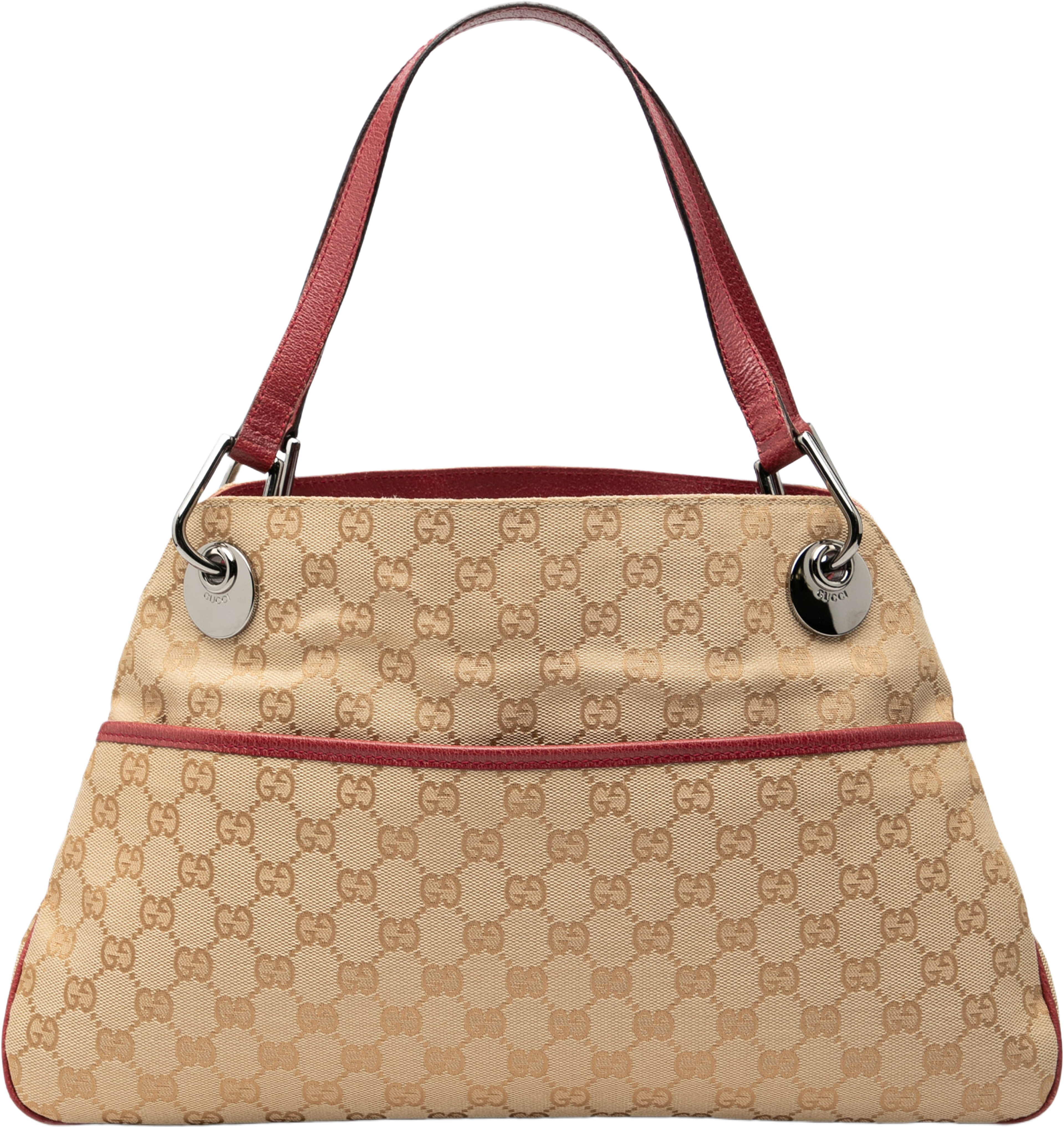Gucci Gg Canvas Eclipse Shoulder Bag, från Luxclusif, i färgen beige. Klicka för att öppna bilden i stort format