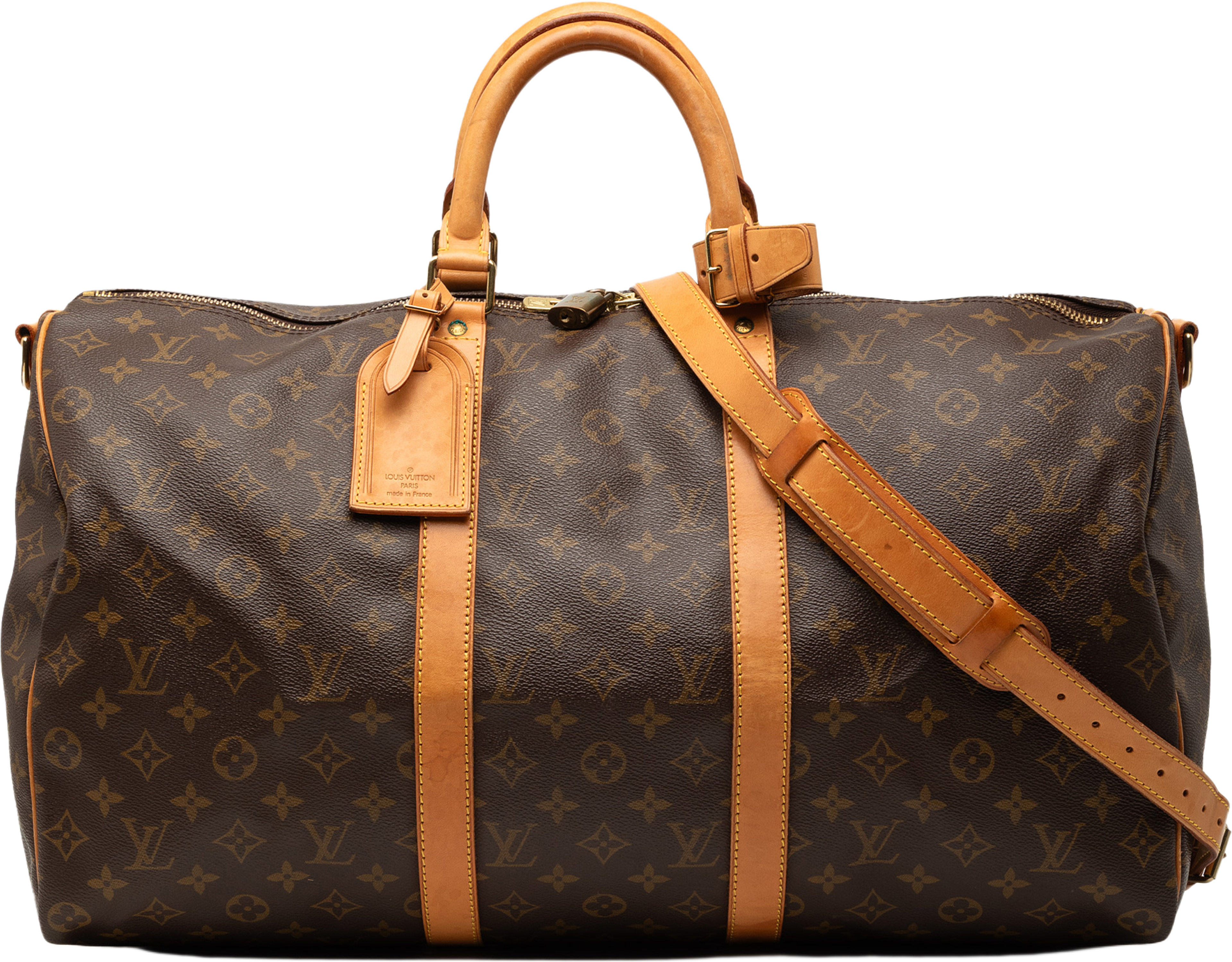 Louis Vuitton Monogram Keepall Bandouliere 50, från Luxclusif, i färgen brown. Klicka för att öppna bilden i stort format