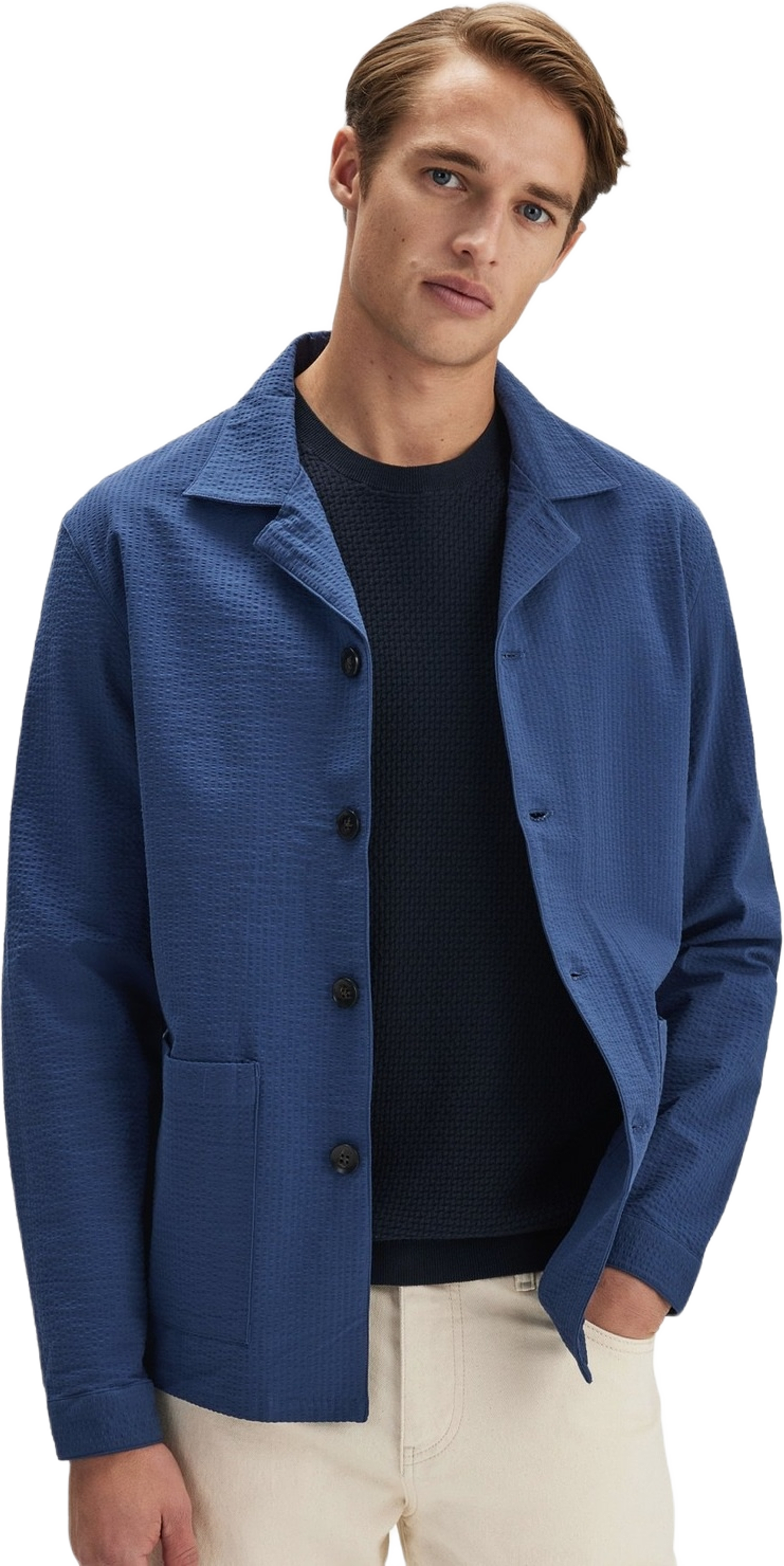 Seersucker Shirt Jacket