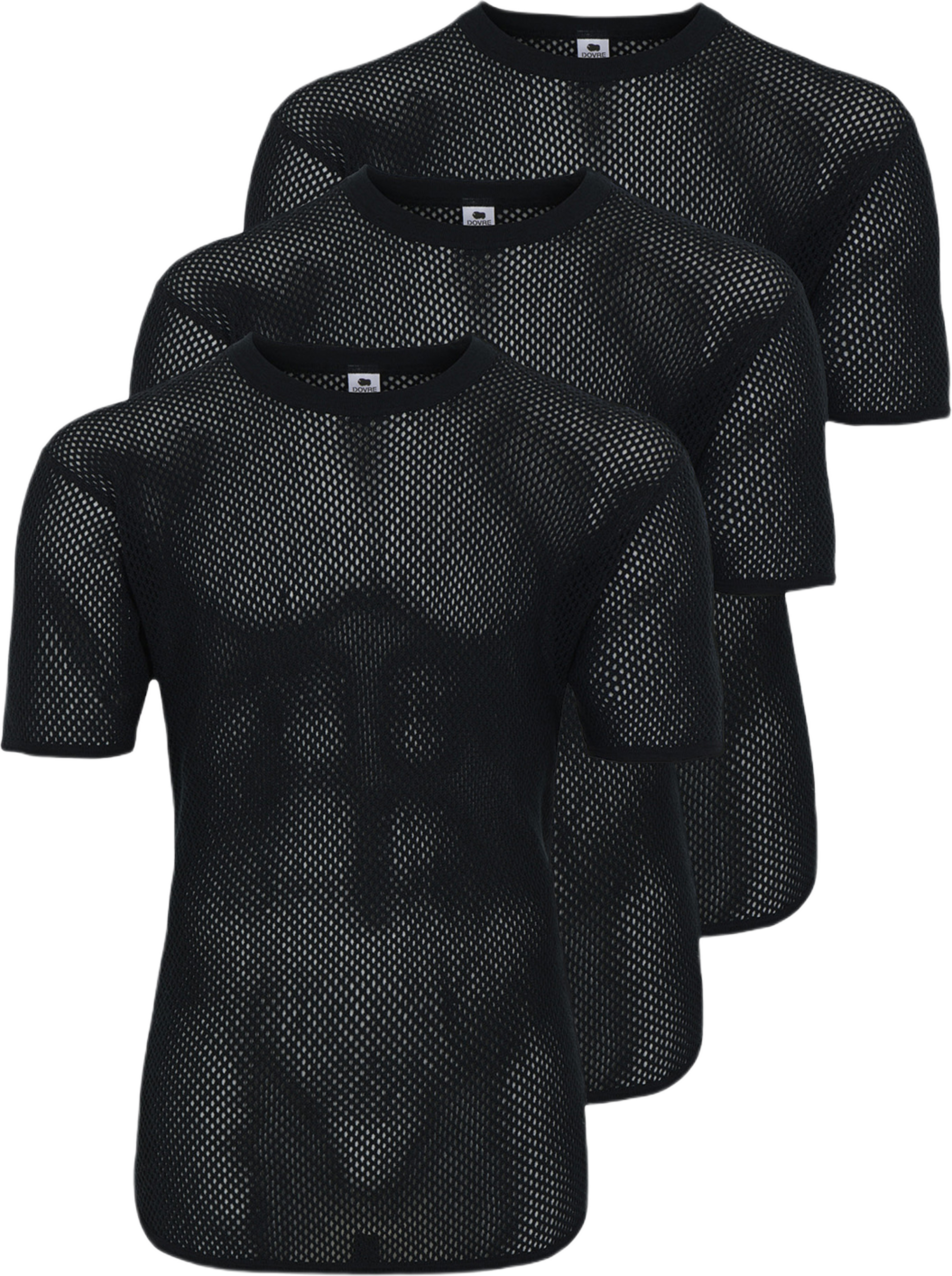 3-pack Undertröja "mesh" | Merinoull | Svart