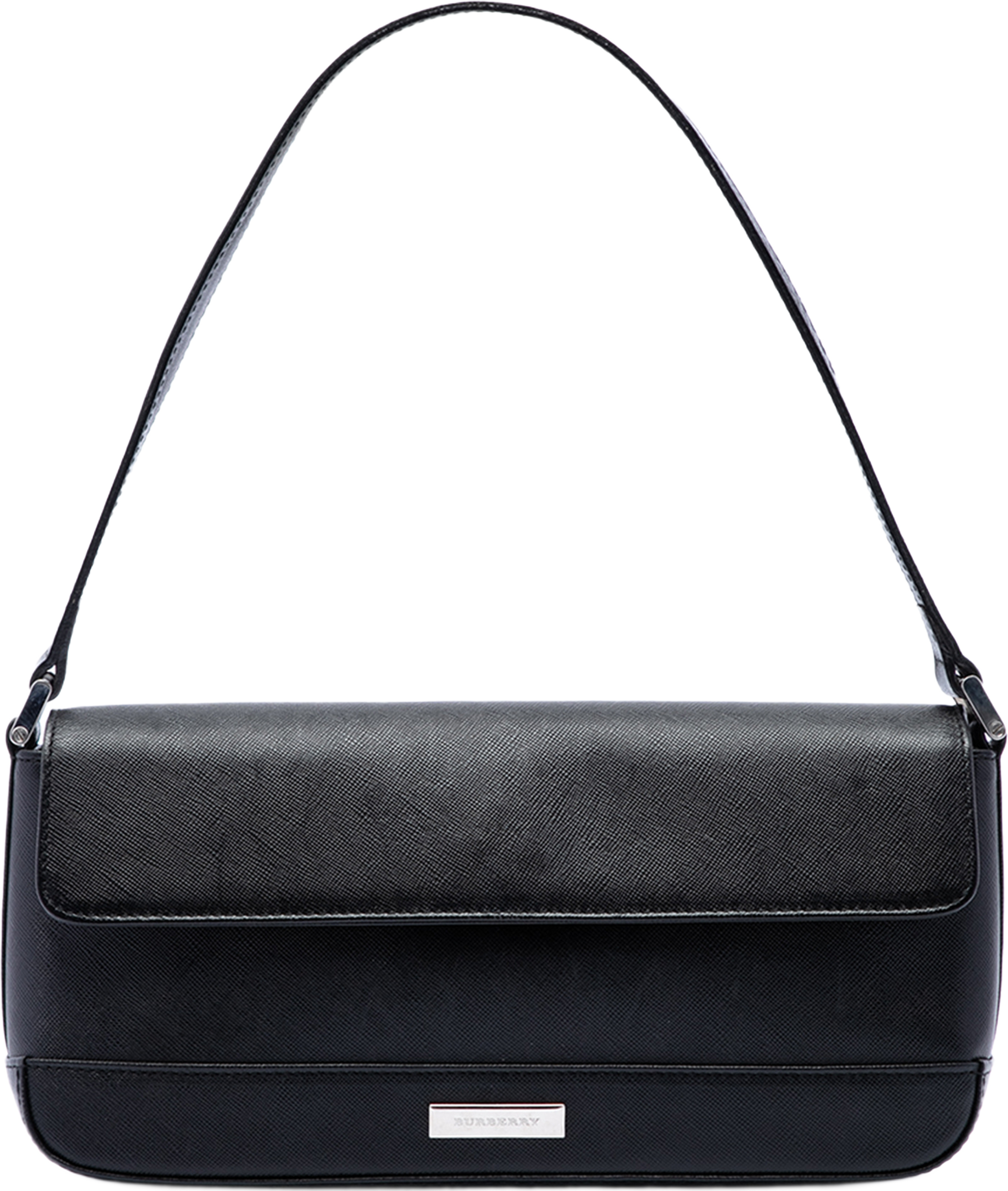 Burberry Leather Shoulder Bag, från Luxclusif, i färgen svart. Klicka för att öppna bilden i stort format