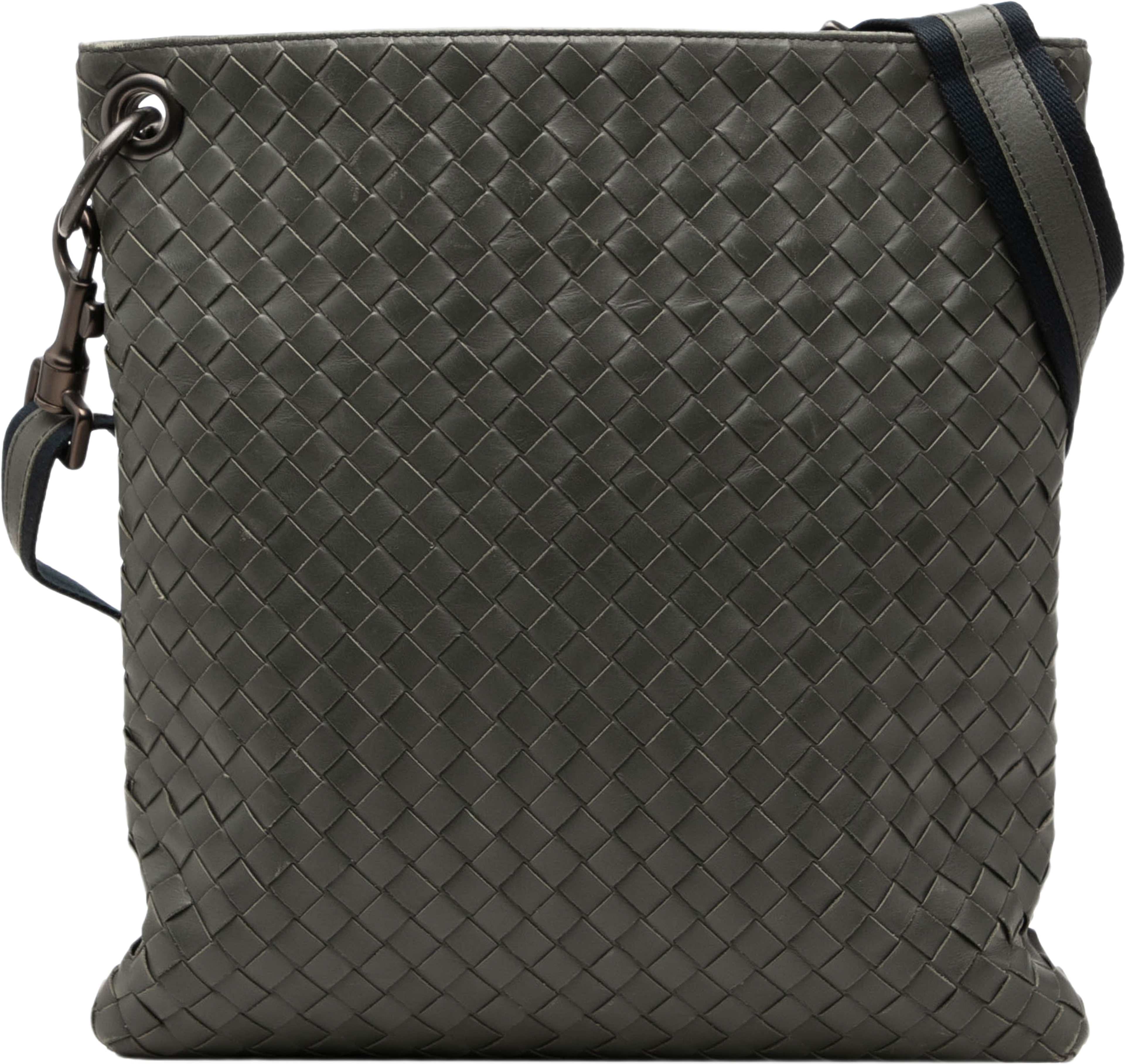 Bottega Veneta Nappa Intrecciato Vn Crossbody, från Luxclusif, i färgen grå. Klicka för att öppna bilden i stort format