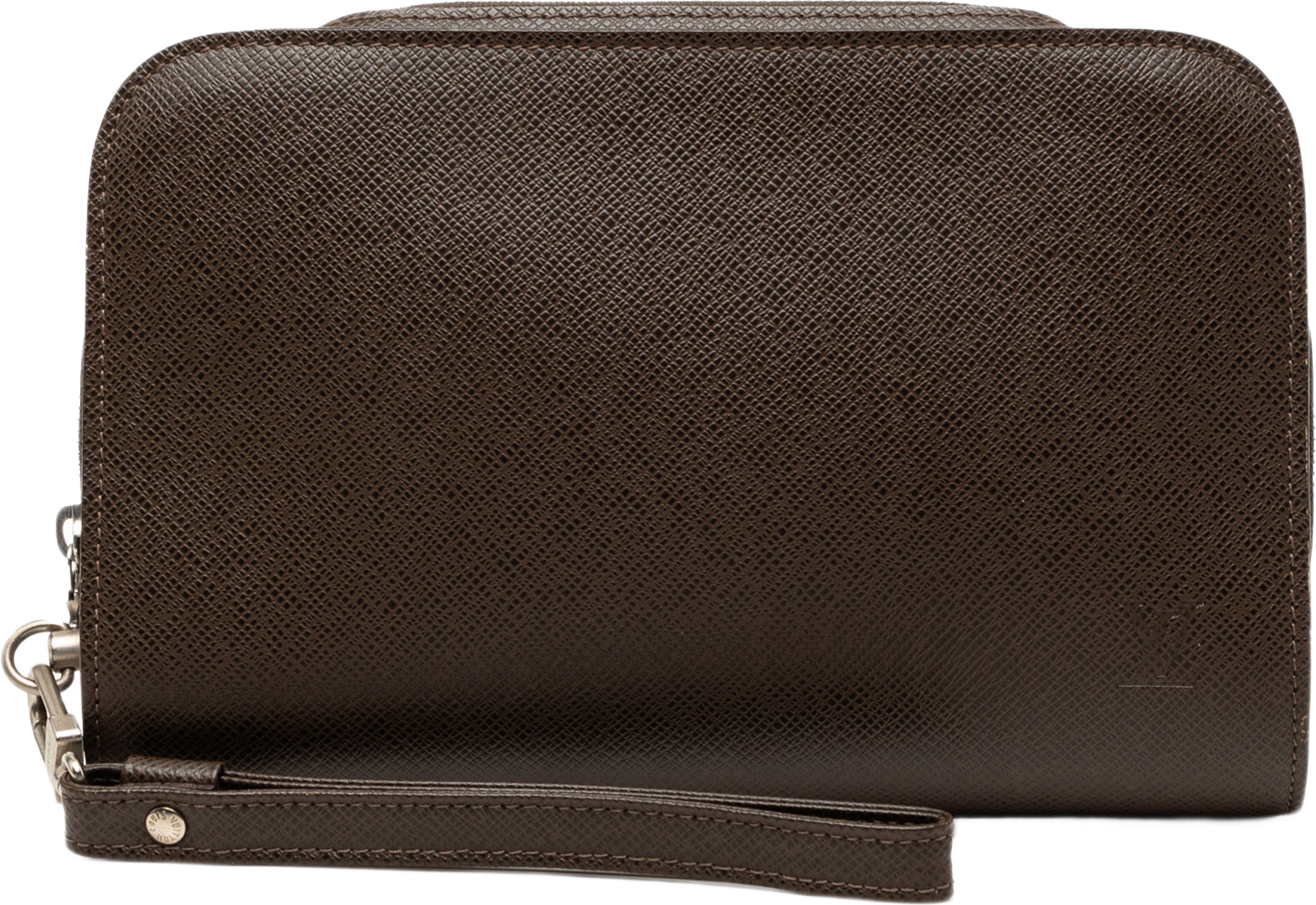 Louis Vuitton Taiga Pochette Baikal, från Luxclusif, i färgen brun. Klicka för att öppna bilden i stort format