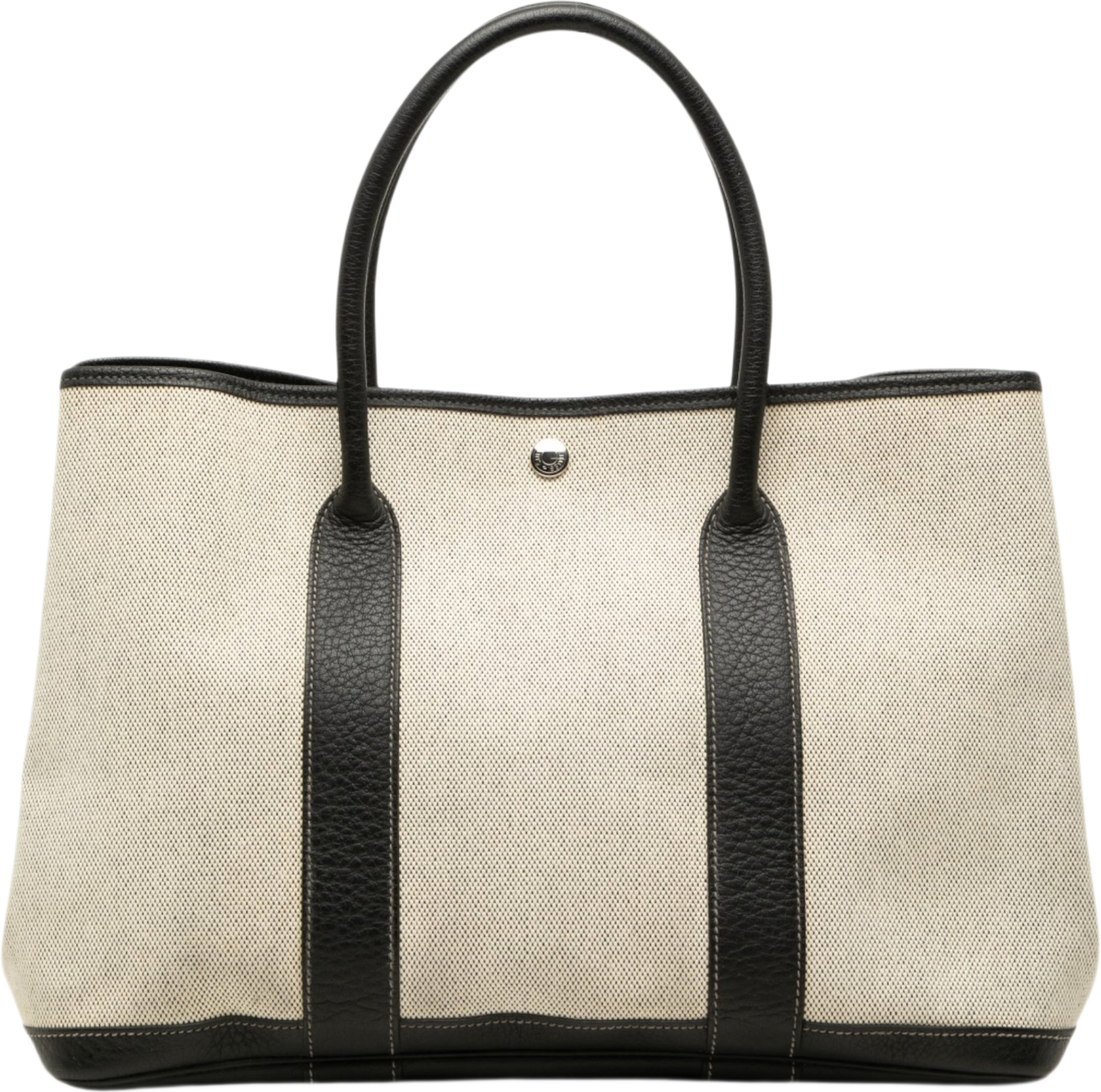 Hermès Toile And Negonda Garden Party 36, från Luxclusif, i färgen beige. Klicka för att öppna bilden i stort format