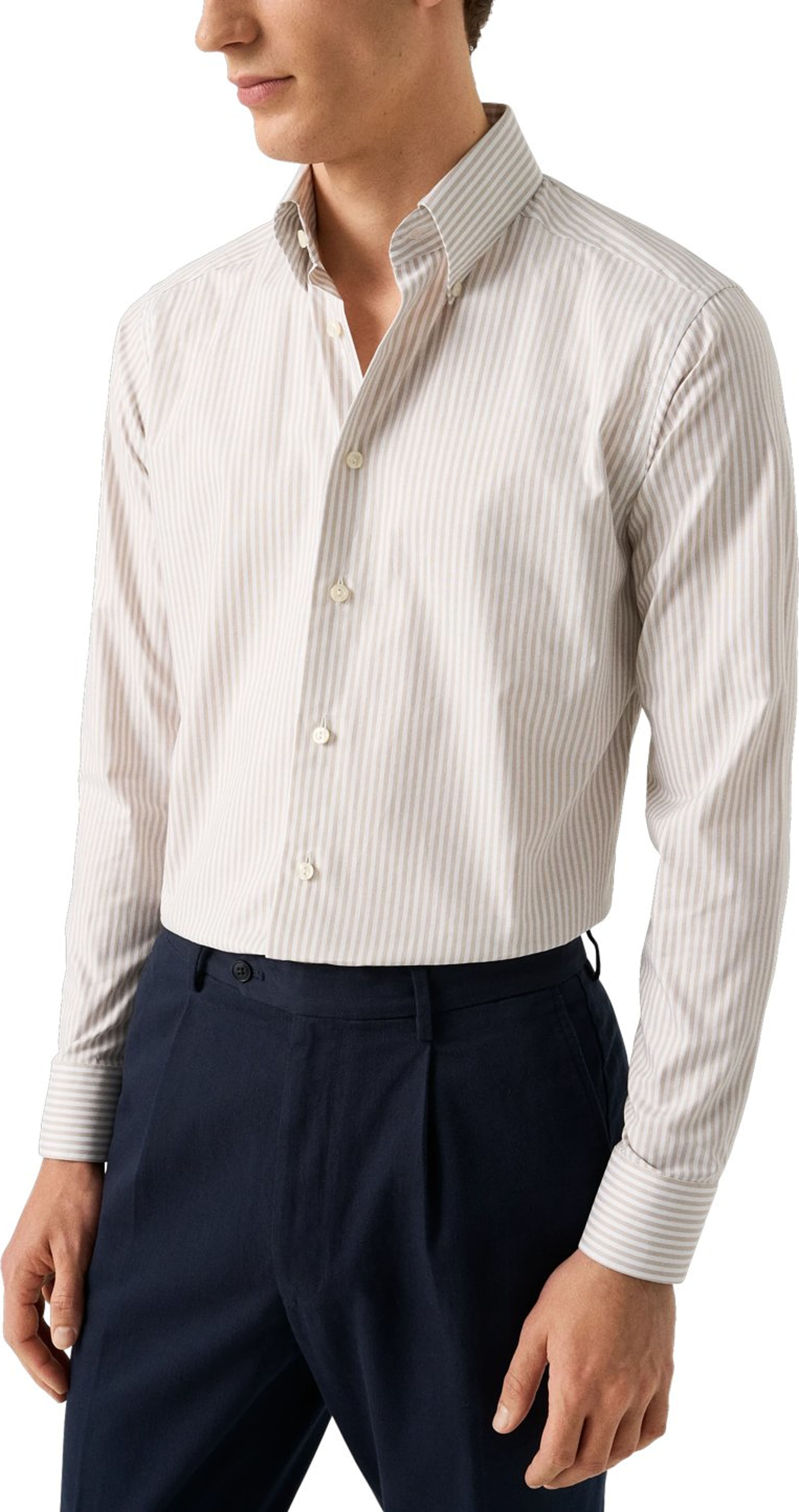 Randig Skjorta I Signature Oxford Contemporary Fit