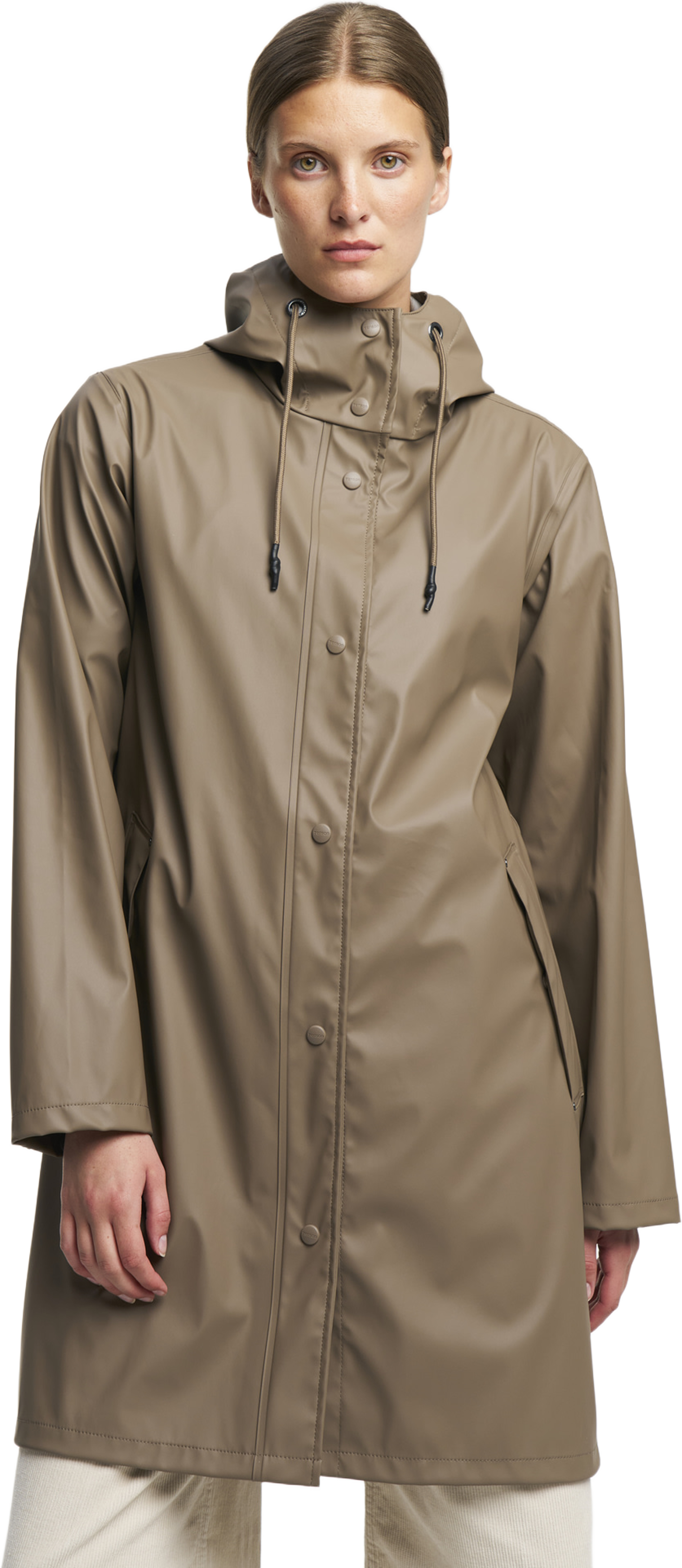 Apelviken Rain Coat Women, från Tenson, i färgen brun. Klicka för att öppna bilden i stort format