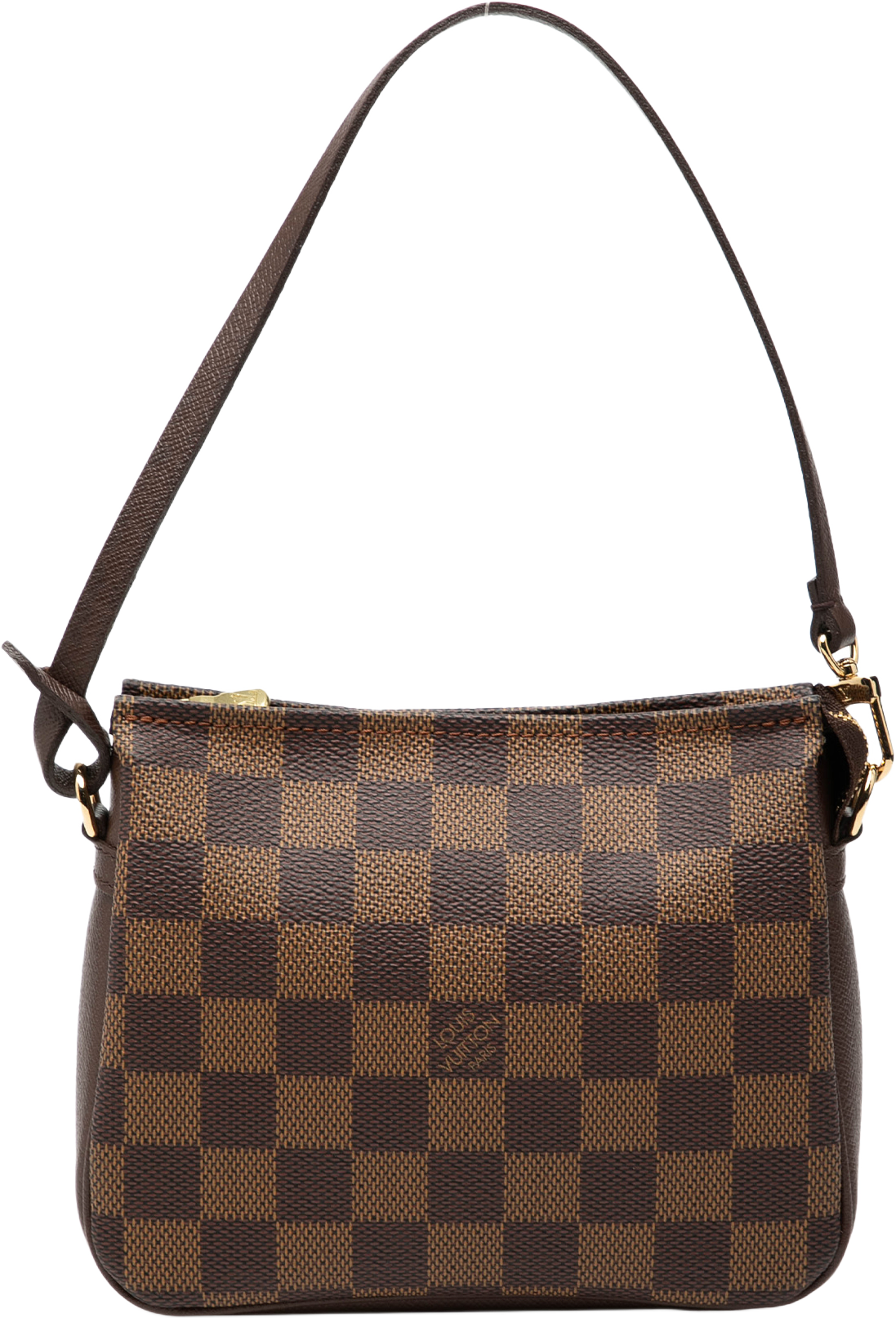 Louis Vuitton Damier Ebene Trousse Pochette, från Luxclusif, i färgen brown. Klicka för att öppna bilden i stort format