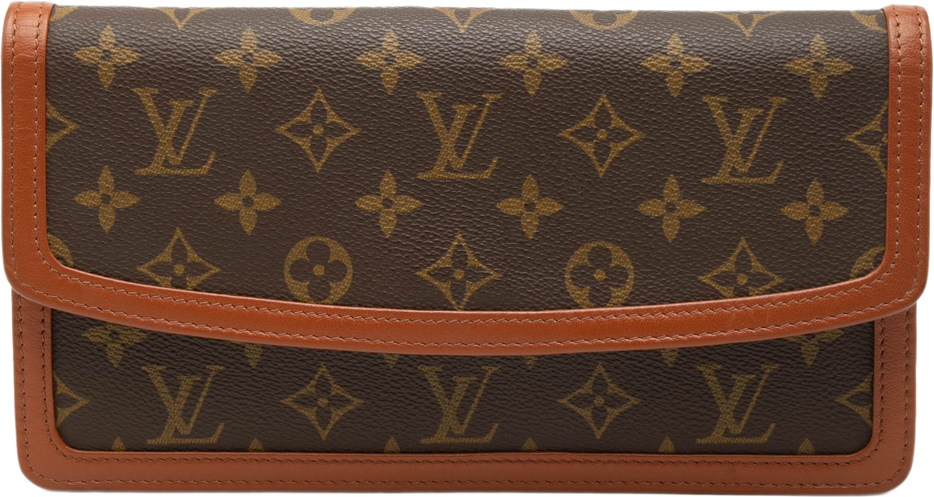 Louis Vuitton Monogram Pochette Dame Pm, från Luxclusif, i färgen brown. Klicka för att öppna bilden i stort format