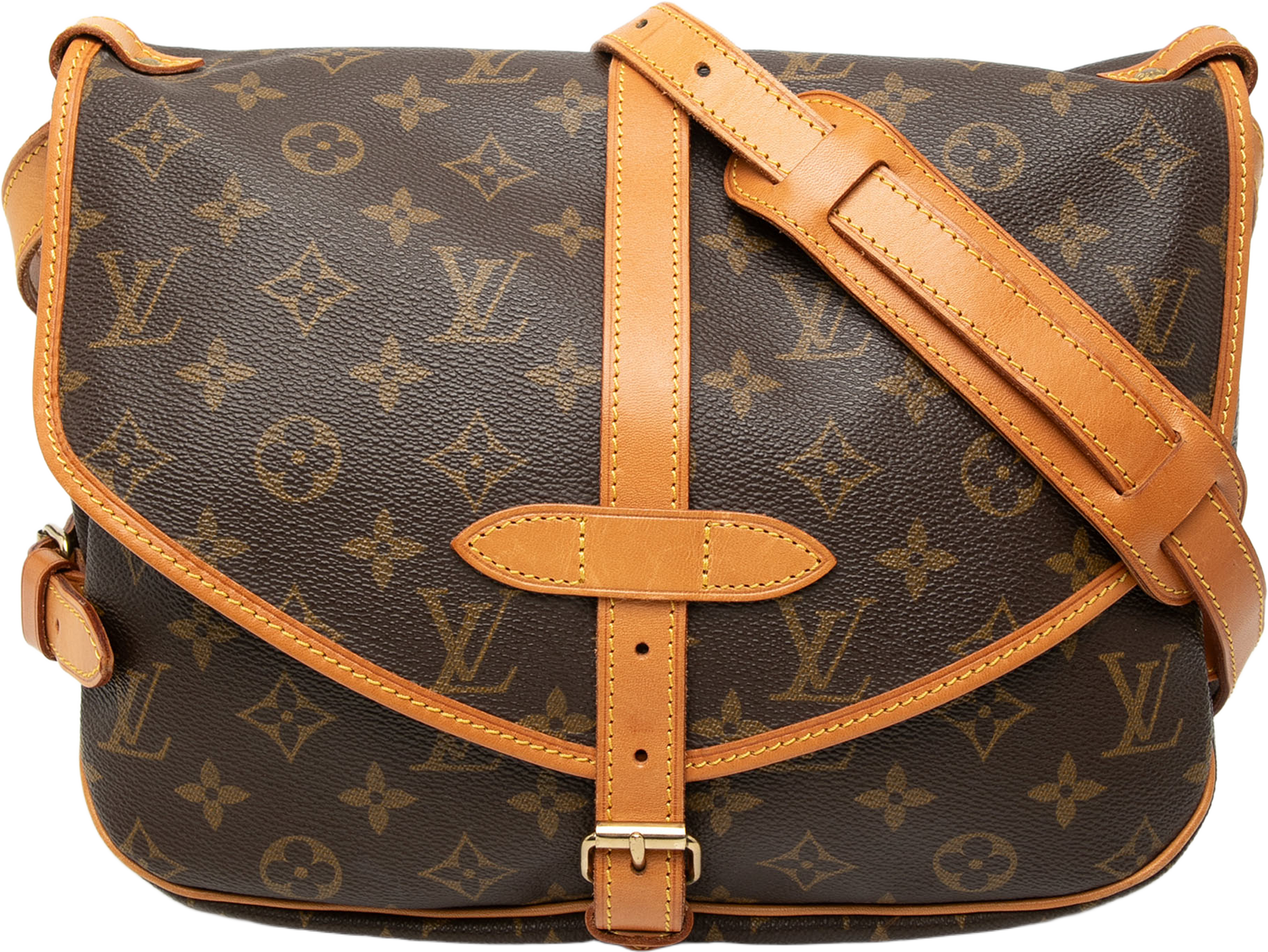 Louis Vuitton Monogram Saumur 30, från Luxclusif, i färgen brown. Klicka för att öppna bilden i stort format